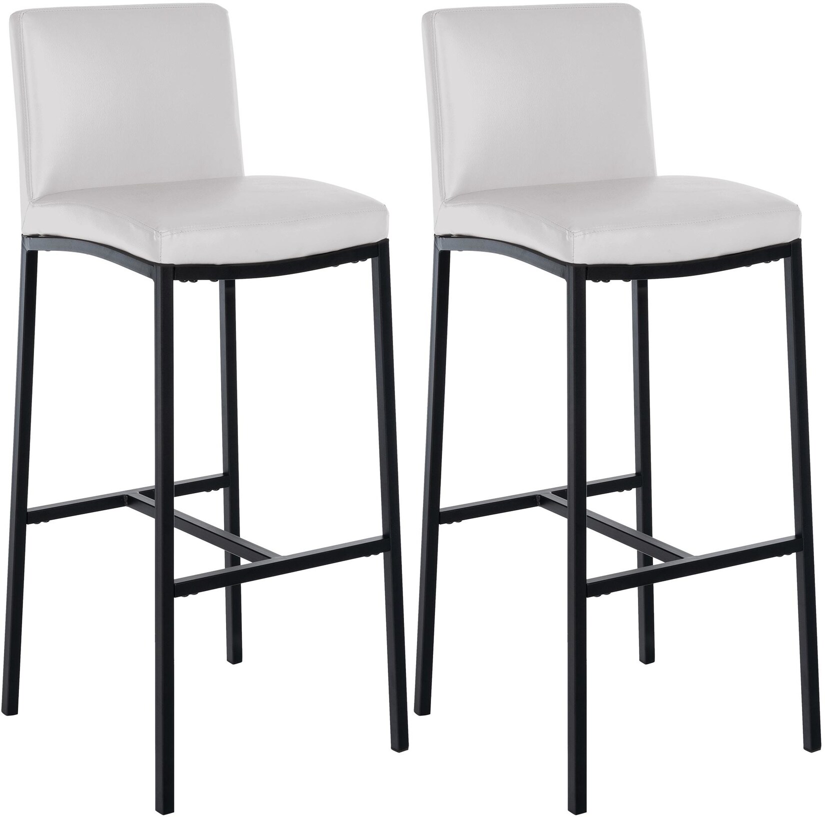 CLP 2er Set Barhocker Freeport Kunstleder B Farbe: weiß, Material: Kunstleder