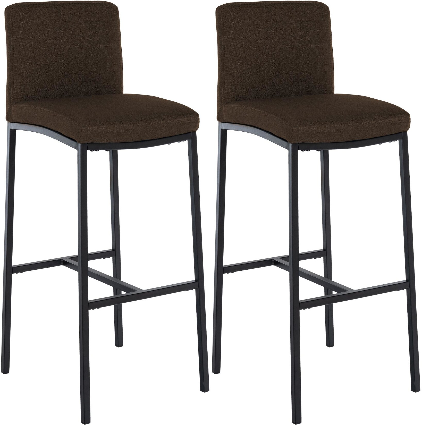 CLP 2er Set Barhocker Freeport Stoff B Farbe: braun, Material: Stoff