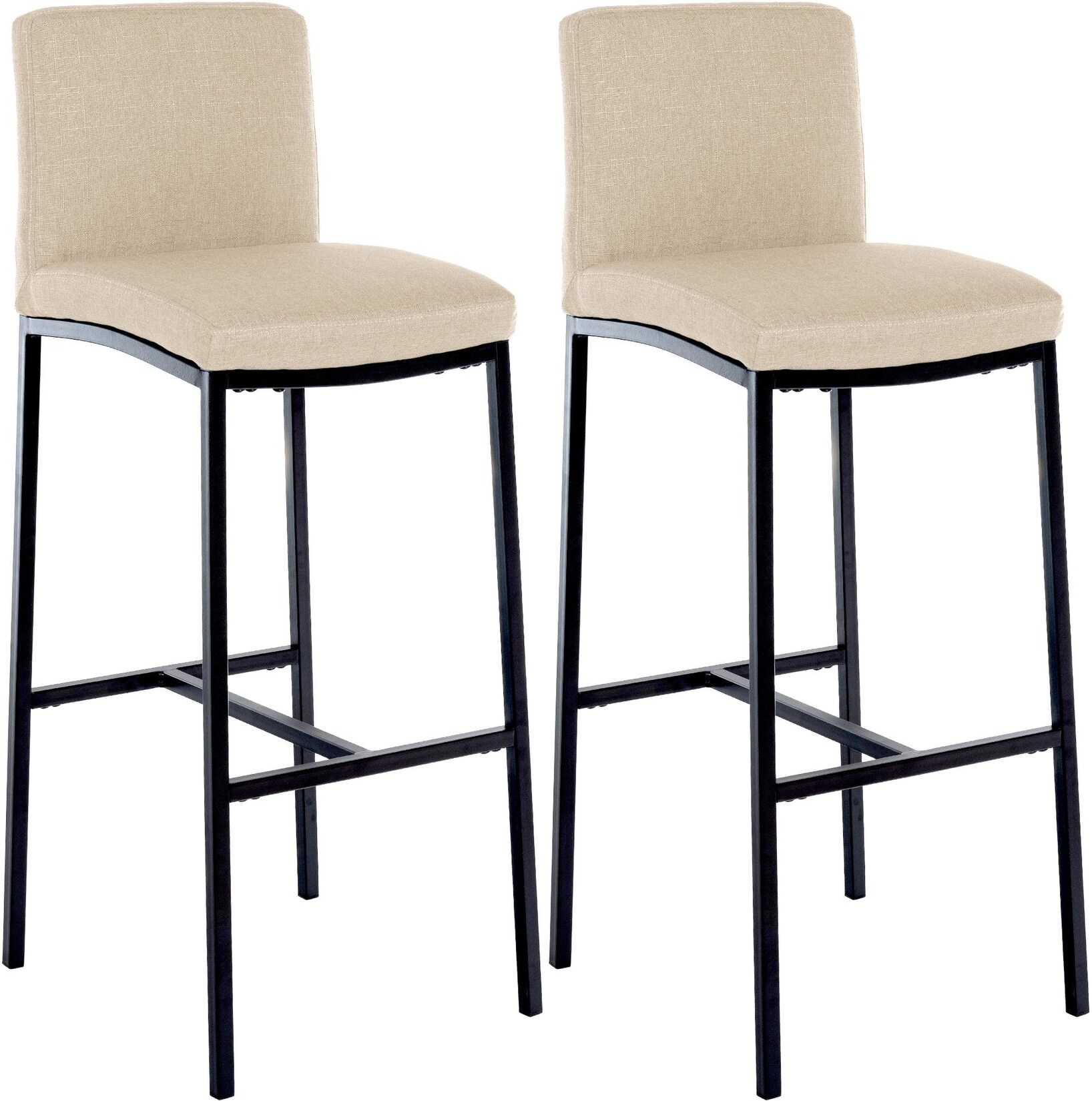 CLP 2er Set Barhocker Freeport Stoff B Farbe: creme, Material: Stoff