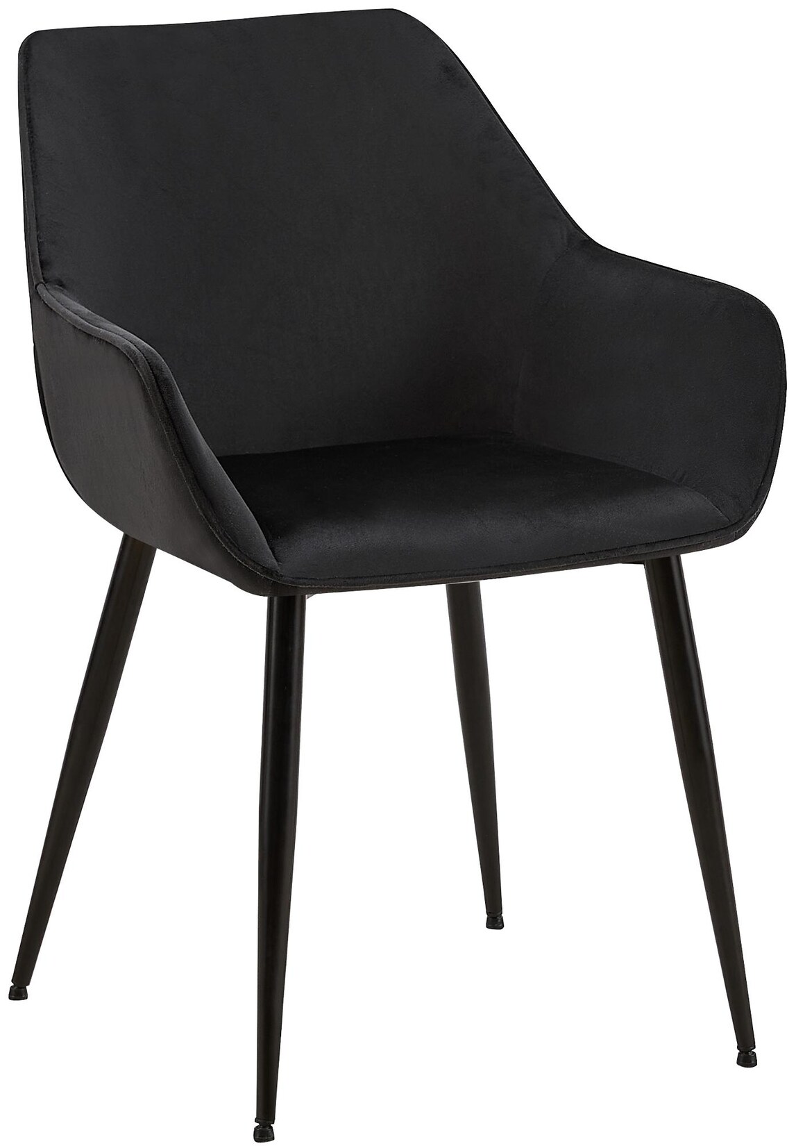 CLP Esszimmerstuhl Luena Samt Farbe: schwarz, Material: Samt