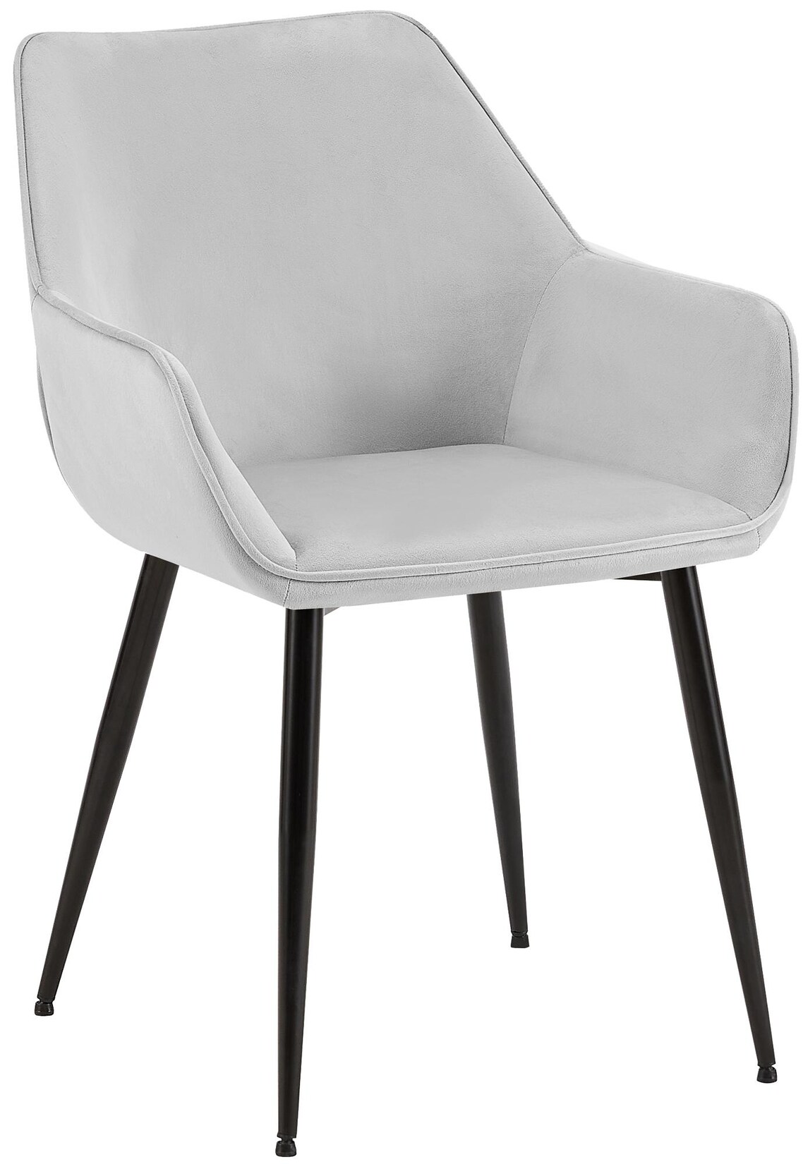 CLP Esszimmerstuhl Luena Samt Farbe: hellgrau, Material: Samt