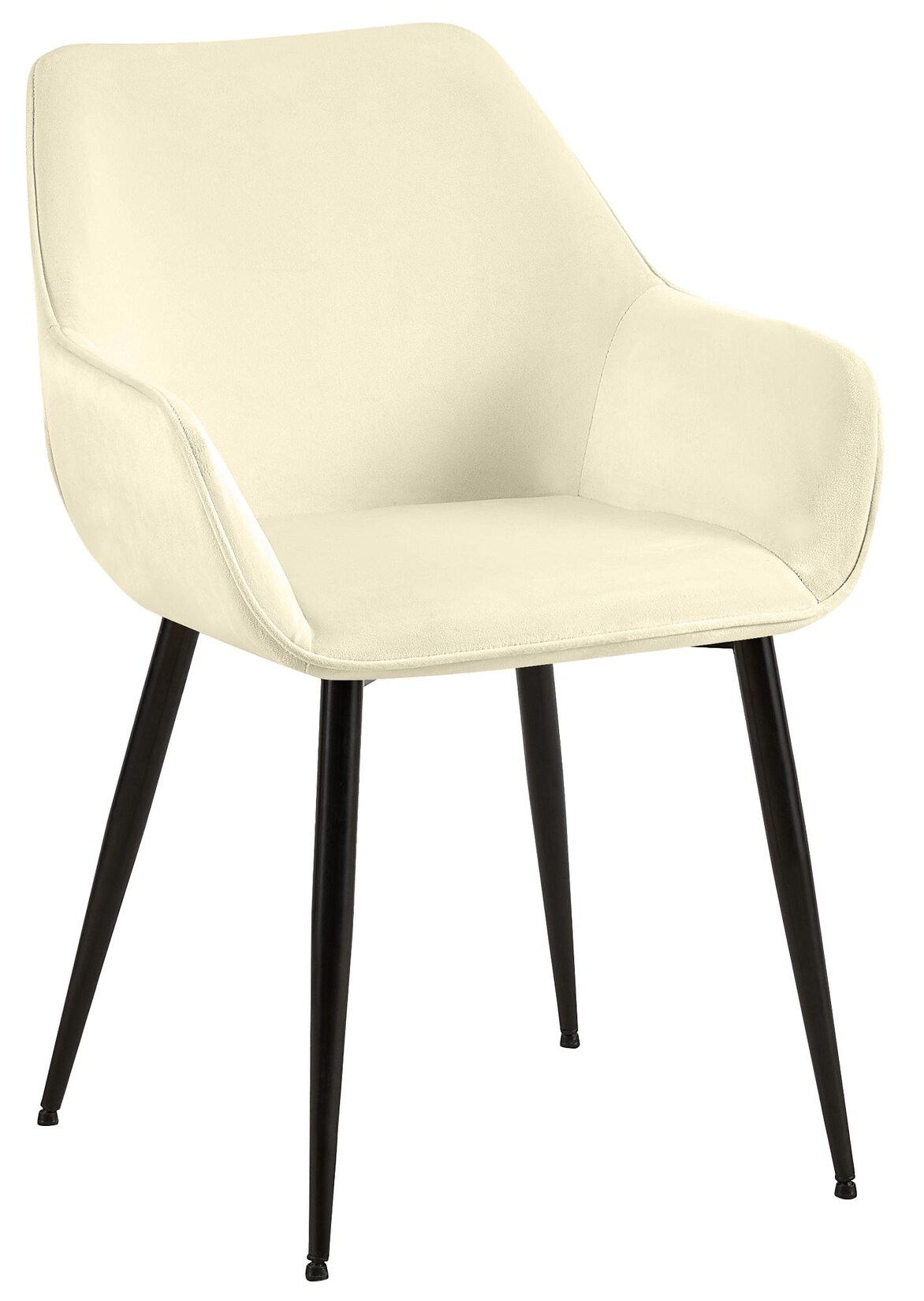 CLP Esszimmerstuhl Luena Samt Farbe: creme, Material: Samt
