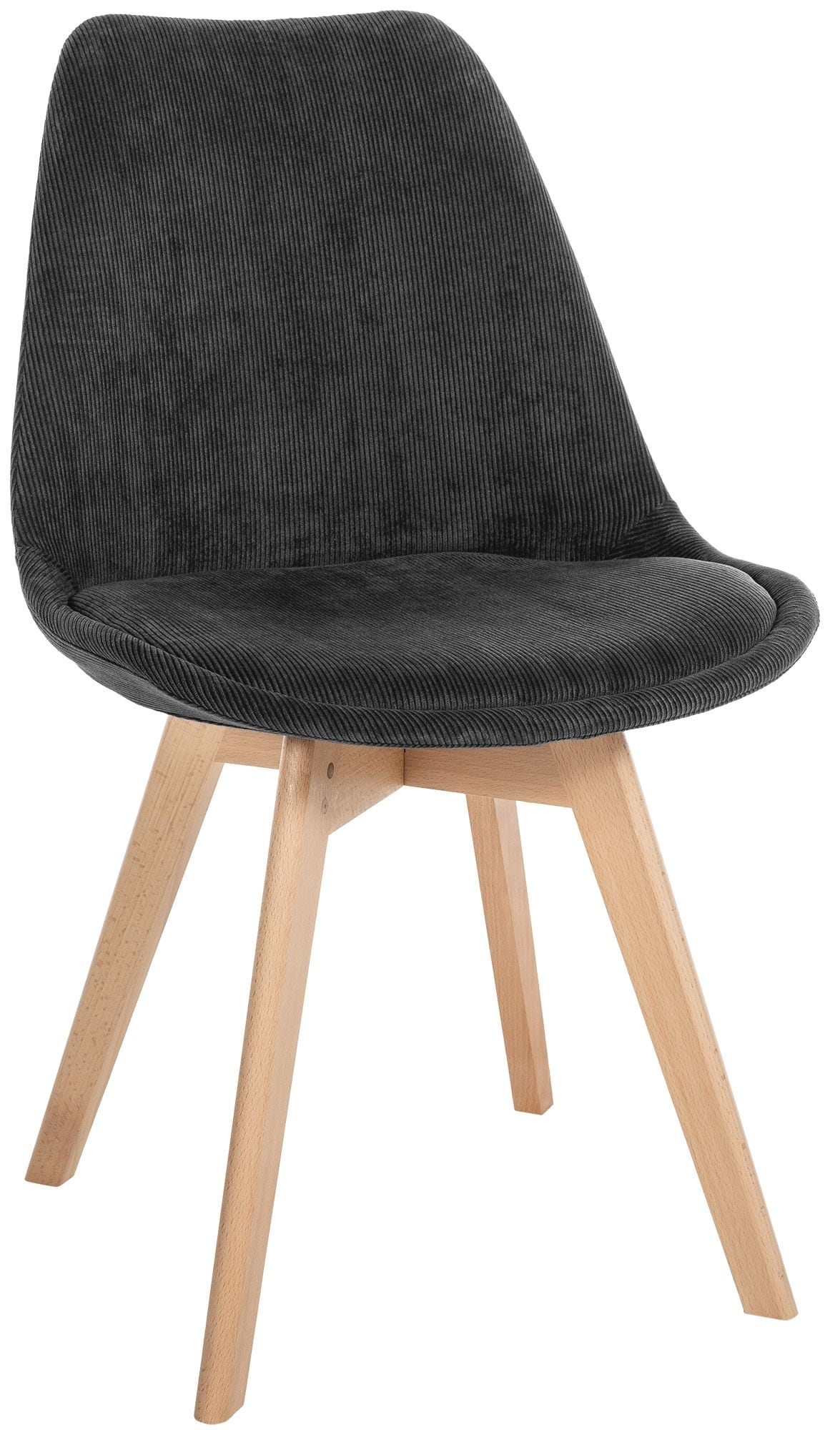 CLP Stuhl Linares Cord - Farbe: anthrazit, Material: Cord 