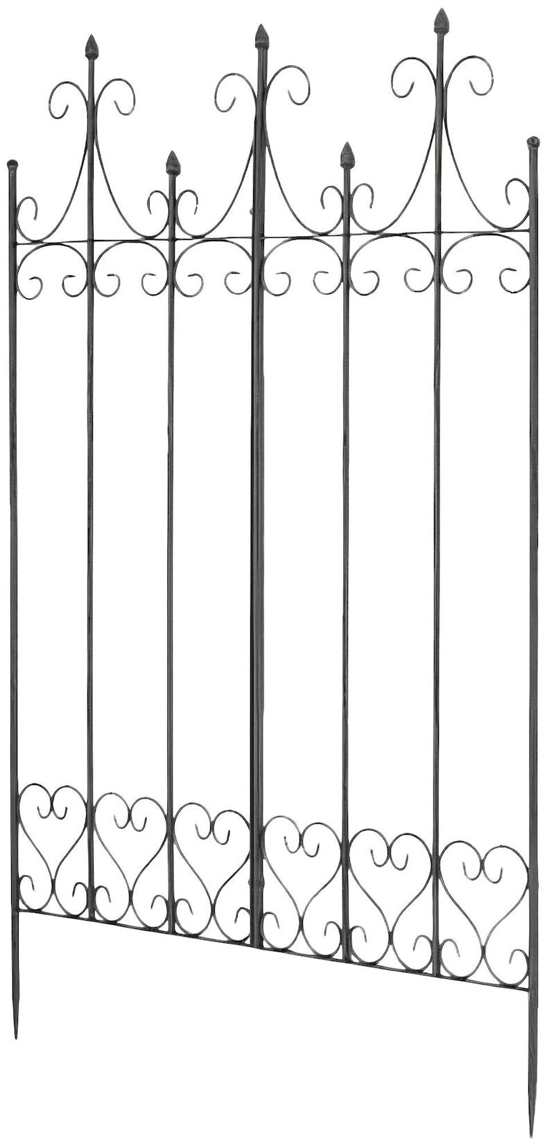 CLP Rankgitter Metall 130 cm hoch Flieder, stabile Rankhilfe für Kletterpflanzen, vormontiert, Landhausstil, Spalier Sichtschutz