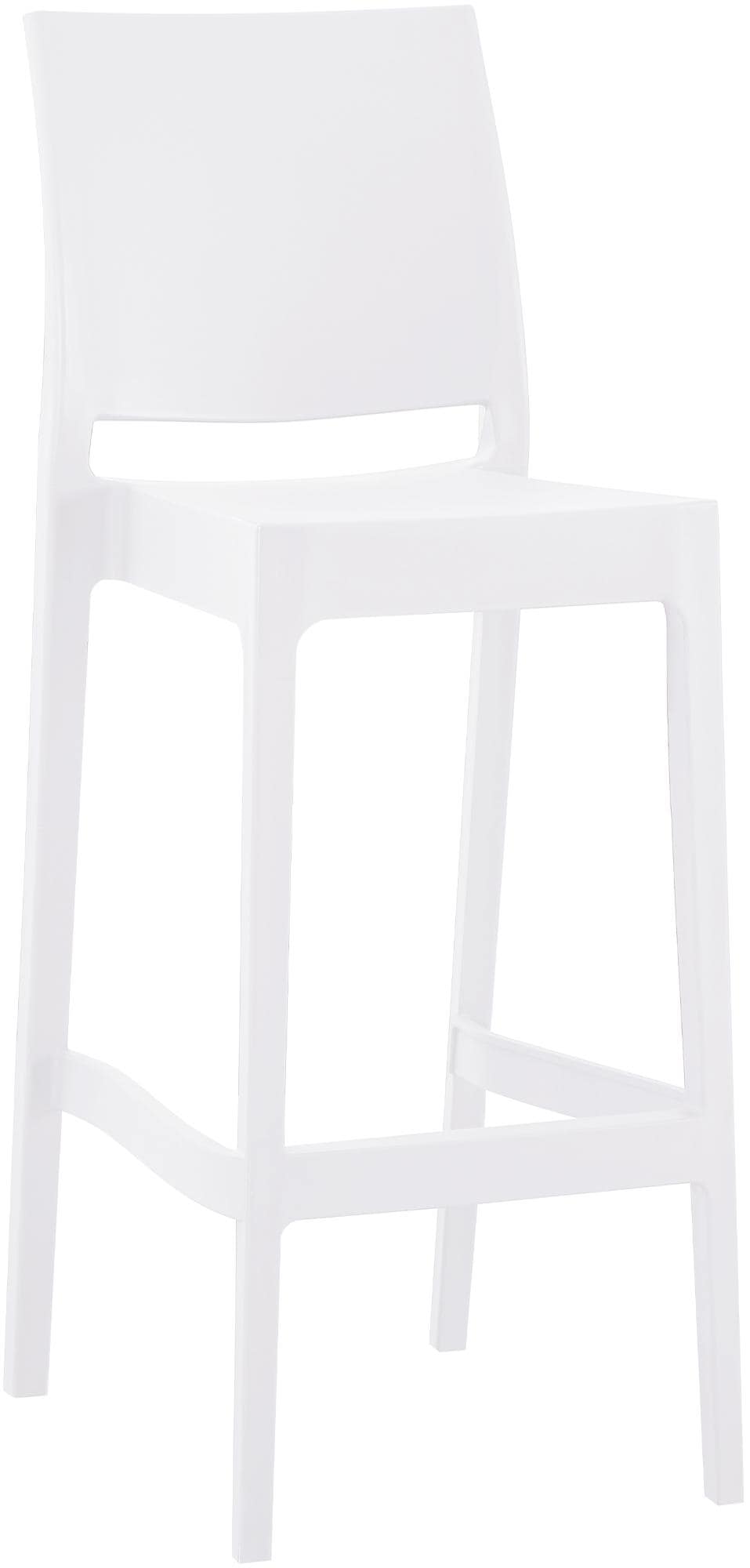 CLP Barhocker outdoor stapelbar Flamur, Gartenhocker f&uuml;r drau&szlig;en aus Kunststoff wetterfest UV-best&auml;ndig, Stapelhocker bis 150 kg belastbar 