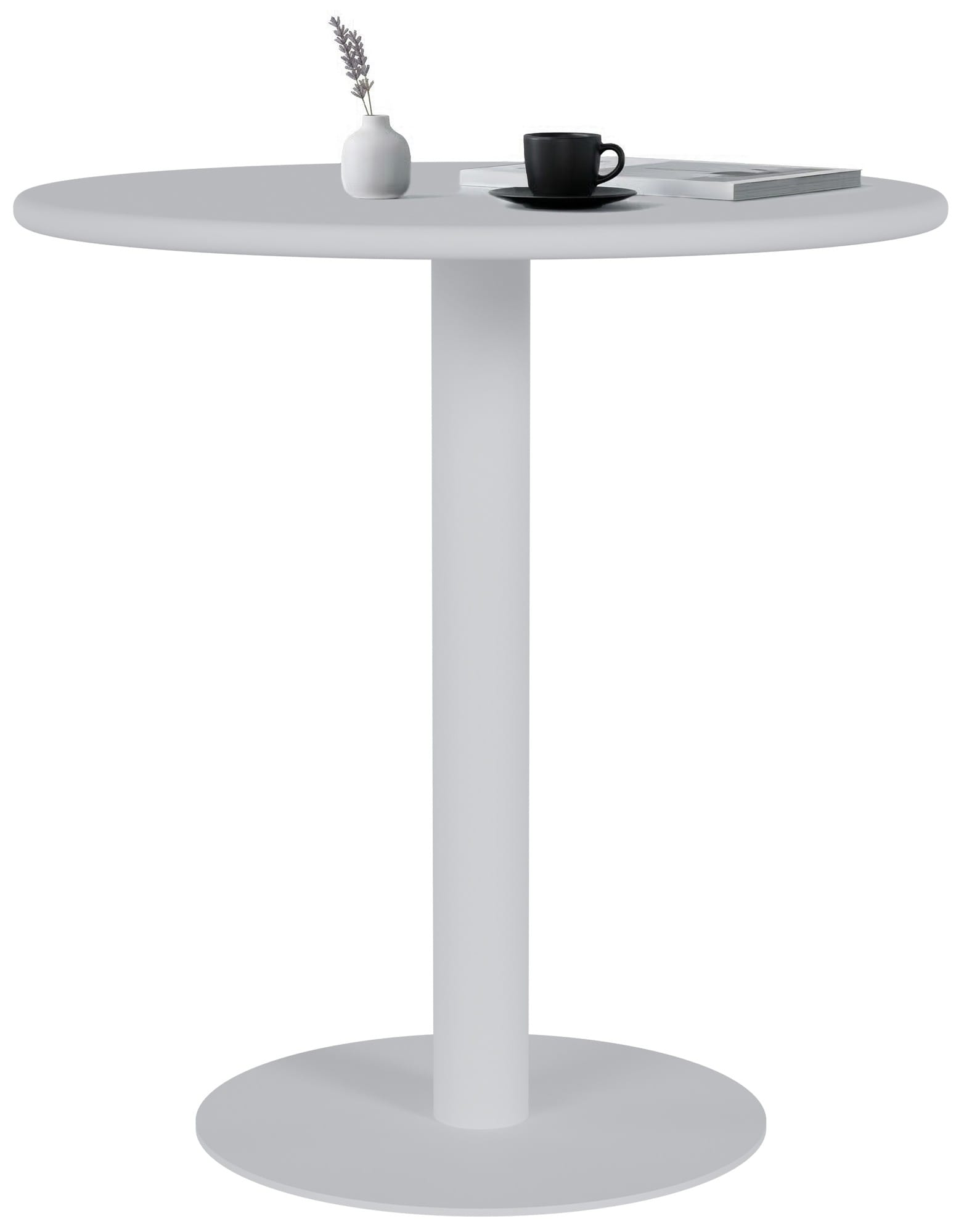 CLP Bistrotisch rund 70 cm Jarla, K&uuml;chentisch mit MDF-Tischplatte und Metallgestell f&uuml;r zwei Personen, Esstisch f&uuml;r Bistro und Gastronomie 