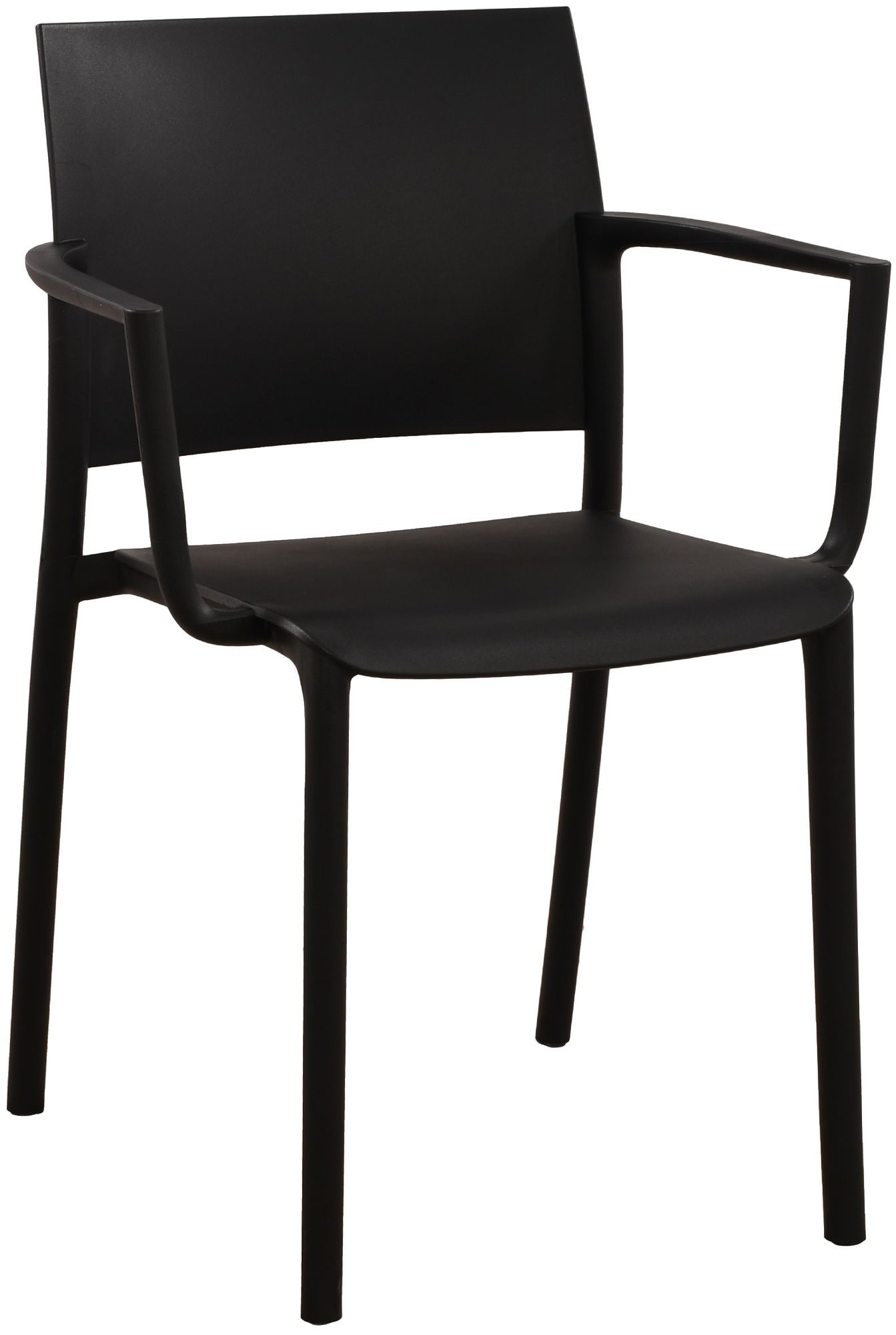 CLP Gartenstuhl stapelbar Valtor mit Armlehnen aus Kunststoff, wetterfest, ideal f&uuml;r Garten, Terrasse, Balkon und K&uuml;che, belastbar bis 150 kg 
