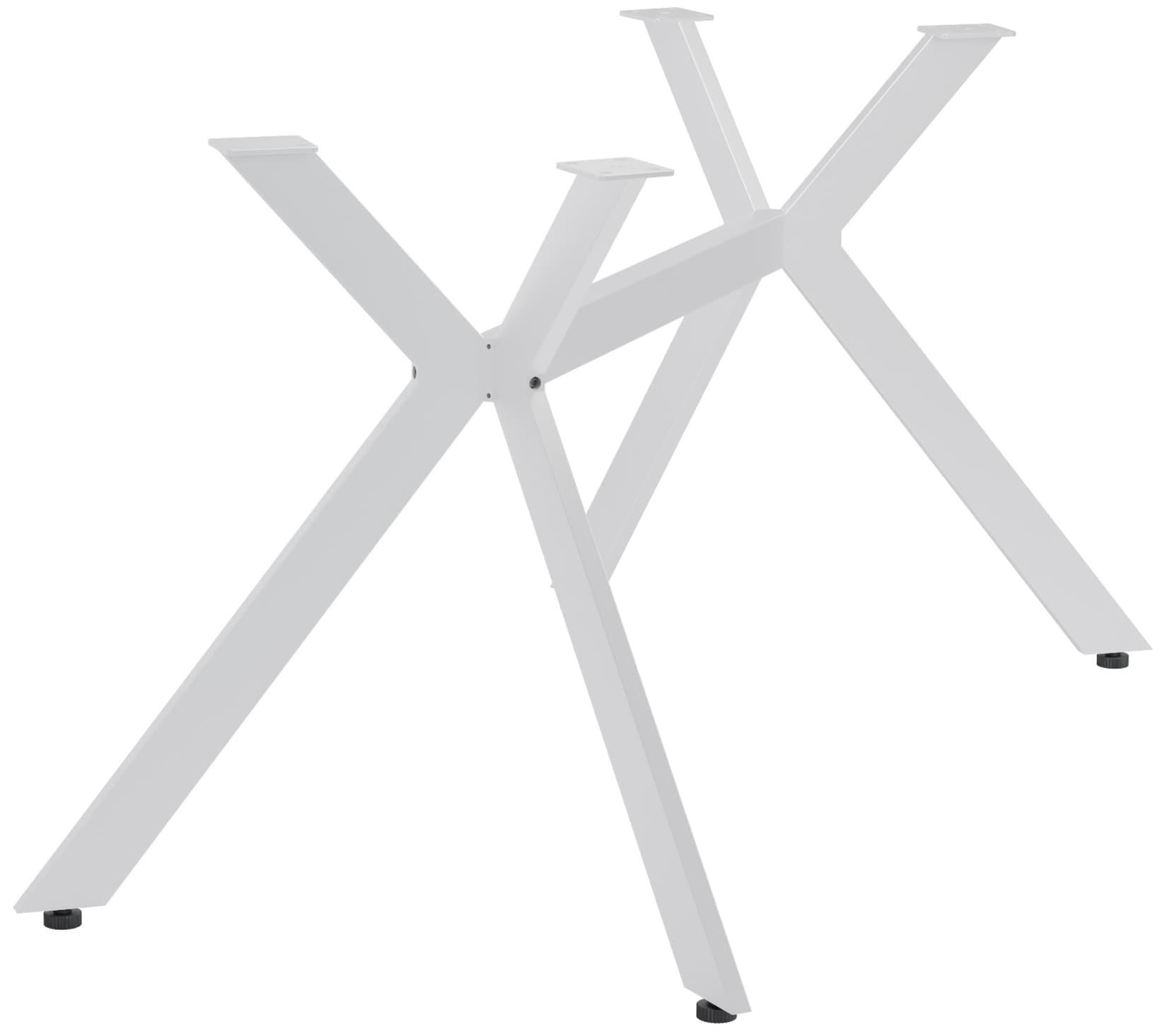 CLP Tischbeine Cascada Weiß, Tischgestell in X-Form für Esstisch, Küchentisch und Schreibtisch, ideal für DIY-Projekte, belastbar bis 120 kg