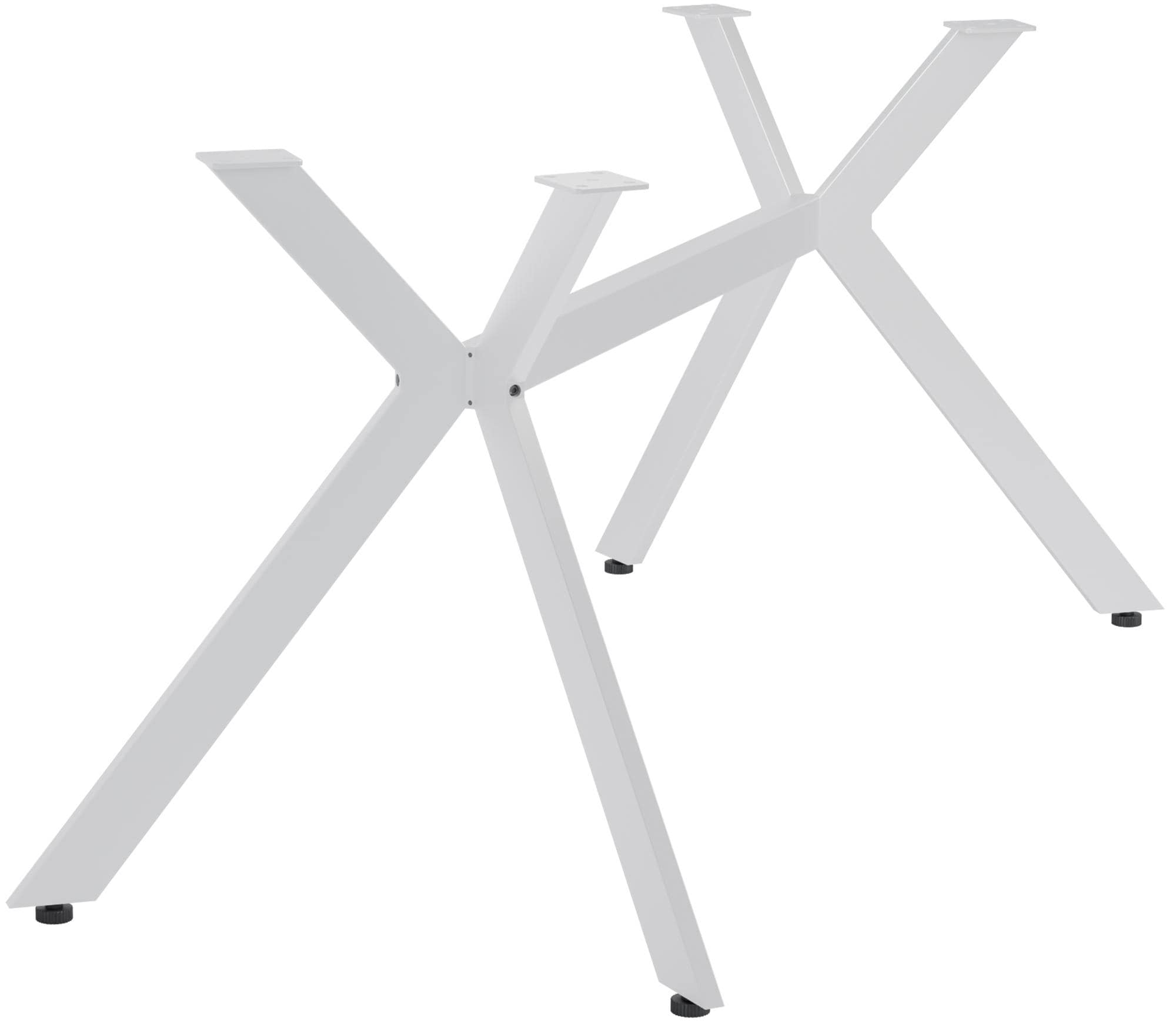 CLP Tischbeine Cascada Wei&szlig;, Tischgestell in X-Form f&uuml;r Esstisch, K&uuml;chentisch und Schreibtisch, ideal f&uuml;r DIY-Projekte, belastbar bis 120 kg 