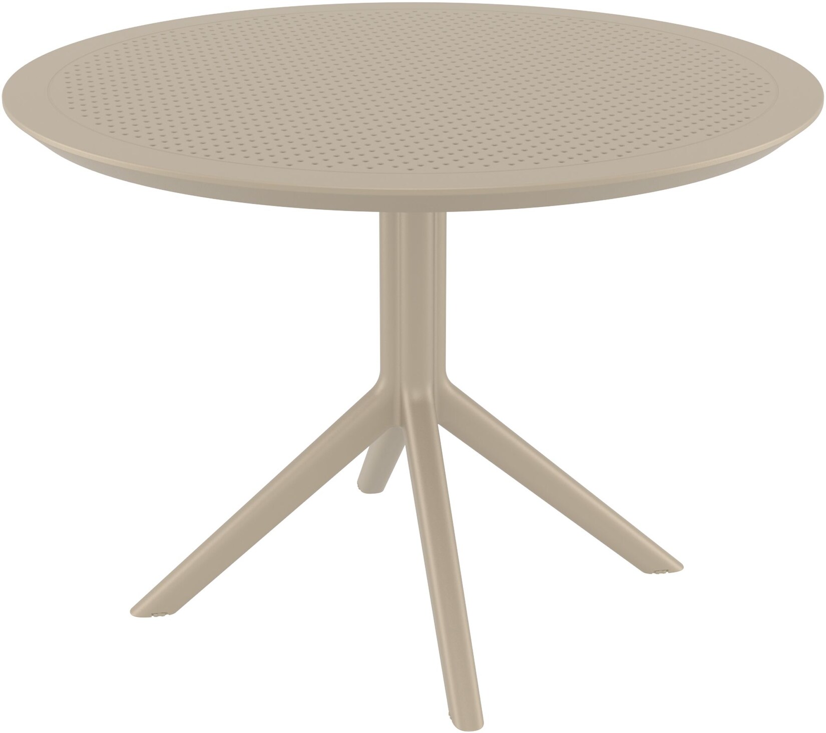 CLP Gartentisch wetterfest stabil Sky, Bistrotisch rund Ø 105 cm Höhe 74 cm, Outdoortisch Polypropylen UV-beständig winterfest