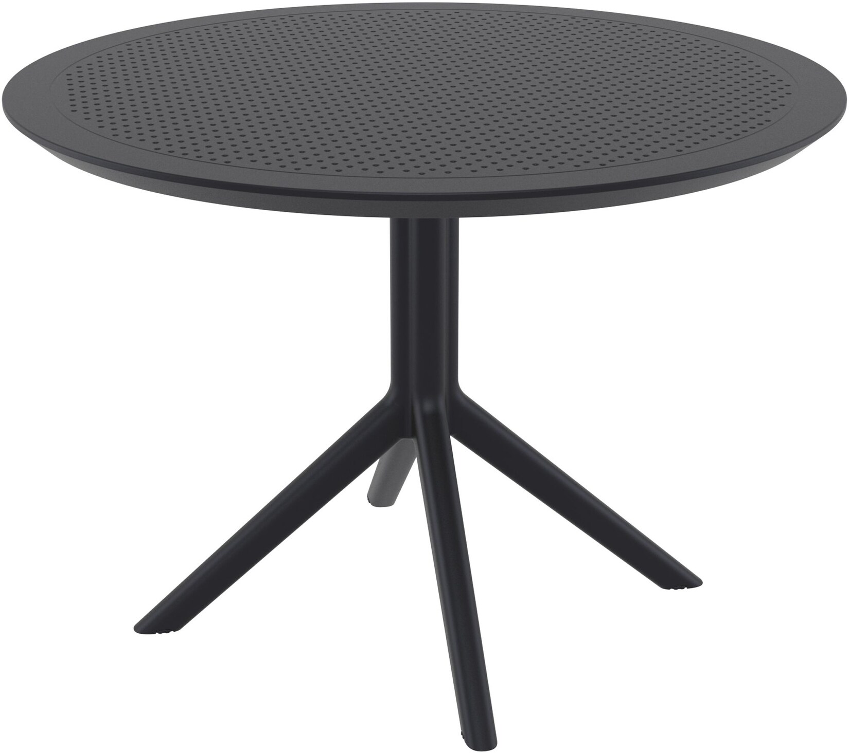 CLP Gartentisch wetterfest stabil Sky, Bistrotisch rund Ø 105 cm Höhe 74 cm, Outdoortisch Polypropylen UV-beständig winterfest