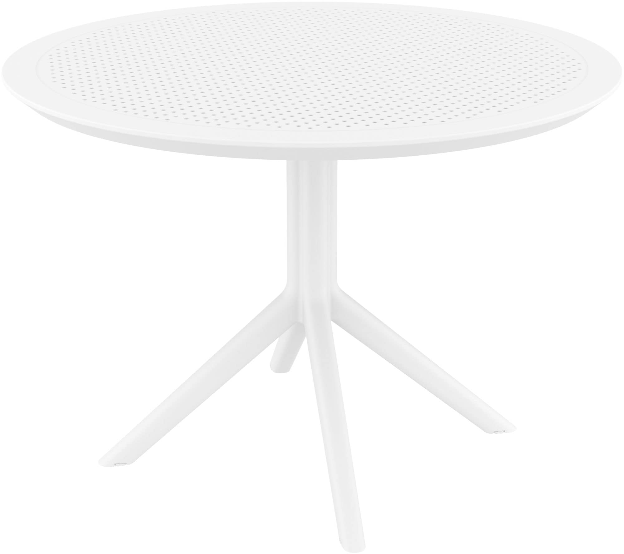 CLP Gartentisch wetterfest stabil Sky, Bistrotisch rund &Oslash; 105 cm H&ouml;he 74 cm, Outdoortisch Polypropylen UV-best&auml;ndig winterfest 