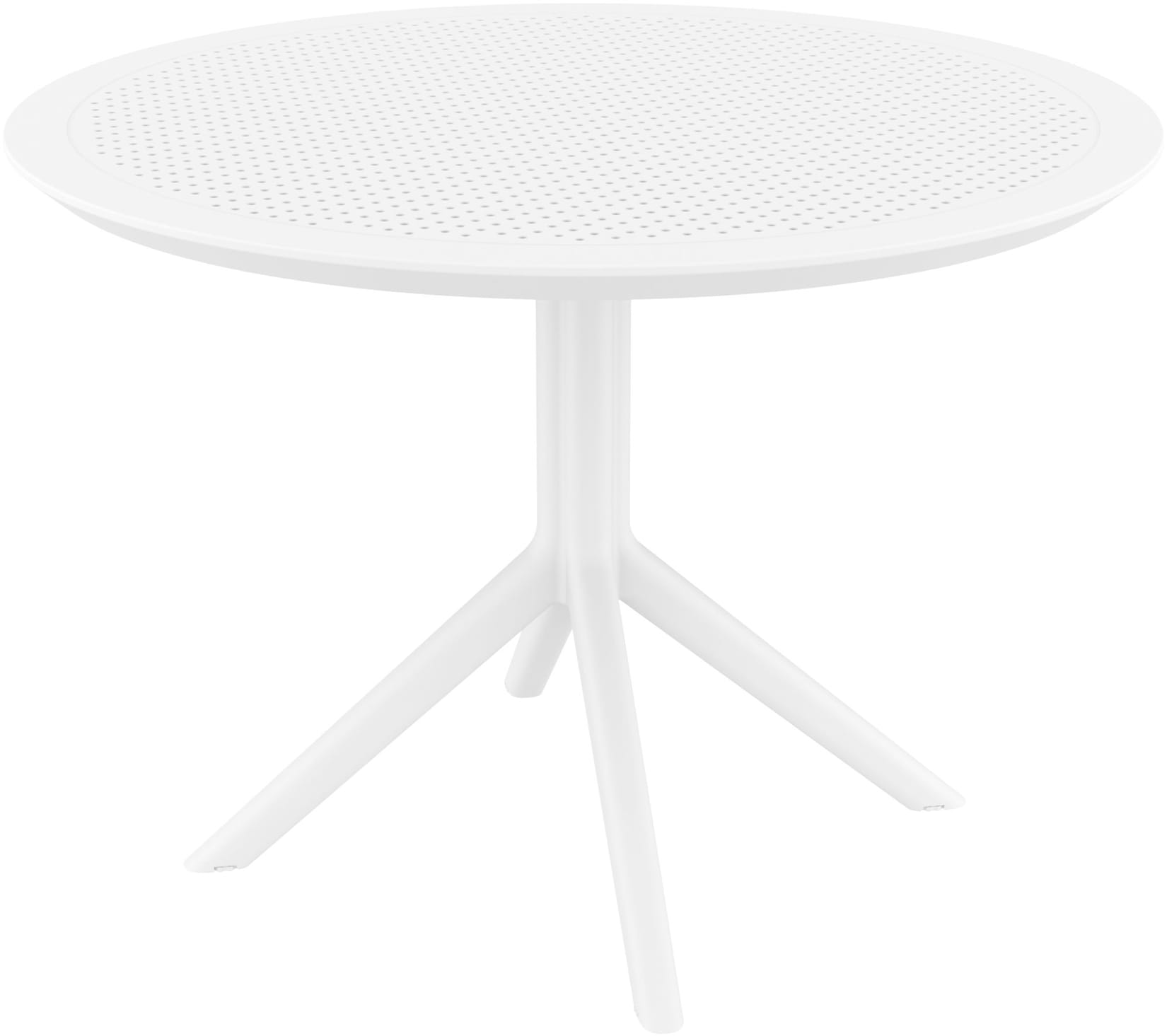 CLP Gartentisch wetterfest stabil Sky, Bistrotisch rund Ø 105 cm Höhe 74 cm, Outdoortisch Polypropylen UV-beständig winterfest