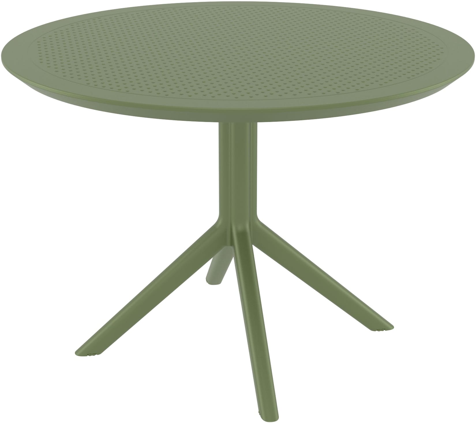 CLP Gartentisch wetterfest stabil Sky, Bistrotisch rund Ø 105 cm Höhe 74 cm, Outdoortisch Polypropylen UV-beständig winterfest