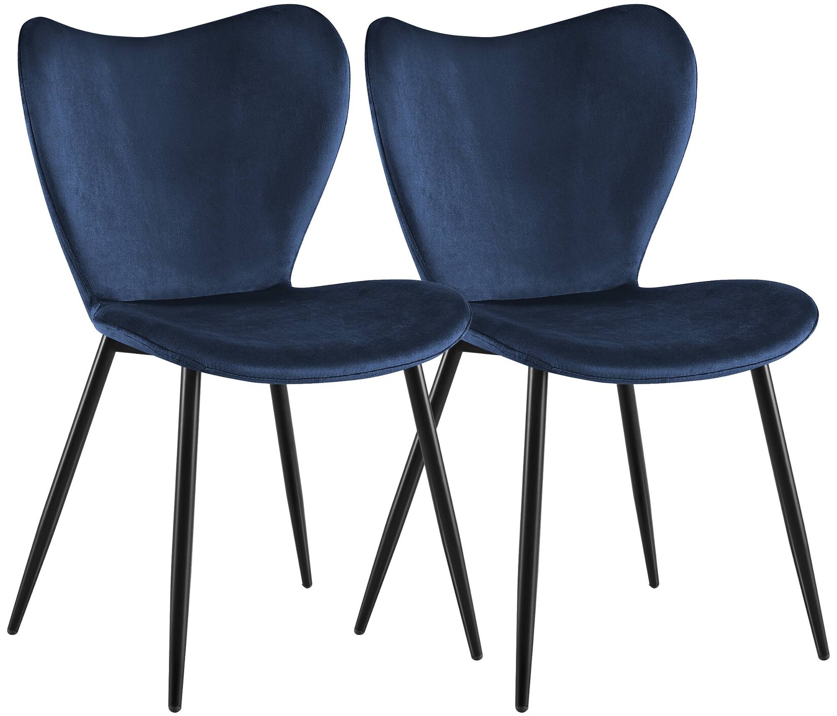 CLP Esszimmerstühle 2er Set gepolstert Maika, Polsterstühle ergonomisch mit Rückenlehnen, Küchenstühle mit Metallgestellen, belastbar bis …