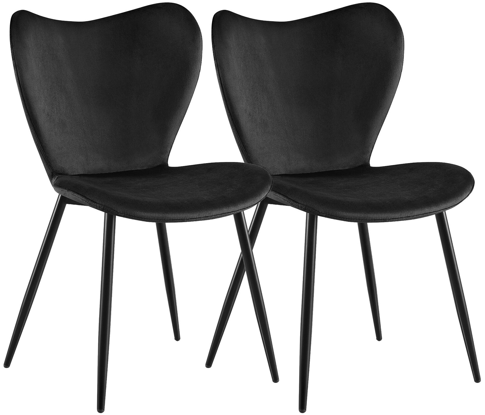 CLP Esszimmerstühle 2er Set gepolstert Maika, Polsterstühle ergonomisch mit Rückenlehnen, Küchenstühle mit Metallgestellen, belastbar bis …