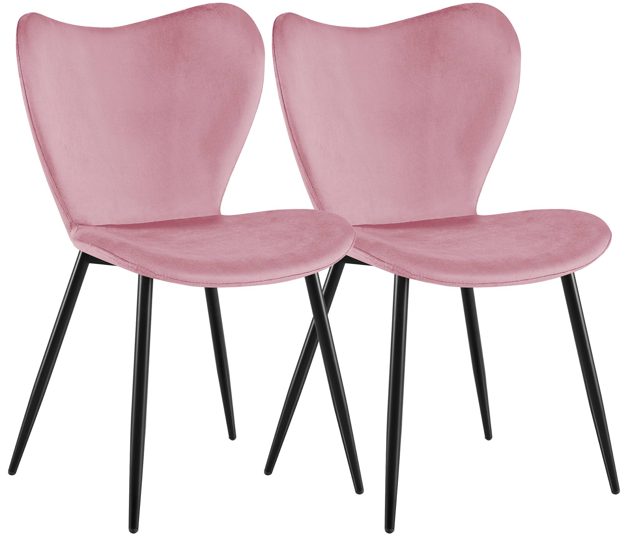 CLP Esszimmerst&uuml;hle 2er Set gepolstert Maika, Polsterst&uuml;hle ergonomisch mit R&uuml;ckenlehnen, K&uuml;chenst&uuml;hle mit Metallgestellen, belastbar bis 150 kg 