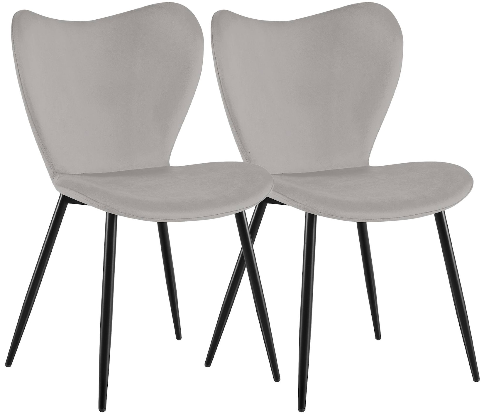 CLP Esszimmerstühle 2er Set gepolstert Maika, Polsterstühle ergonomisch mit Rückenlehnen, Küchenstühle mit Metallgestellen, belastbar bis …
