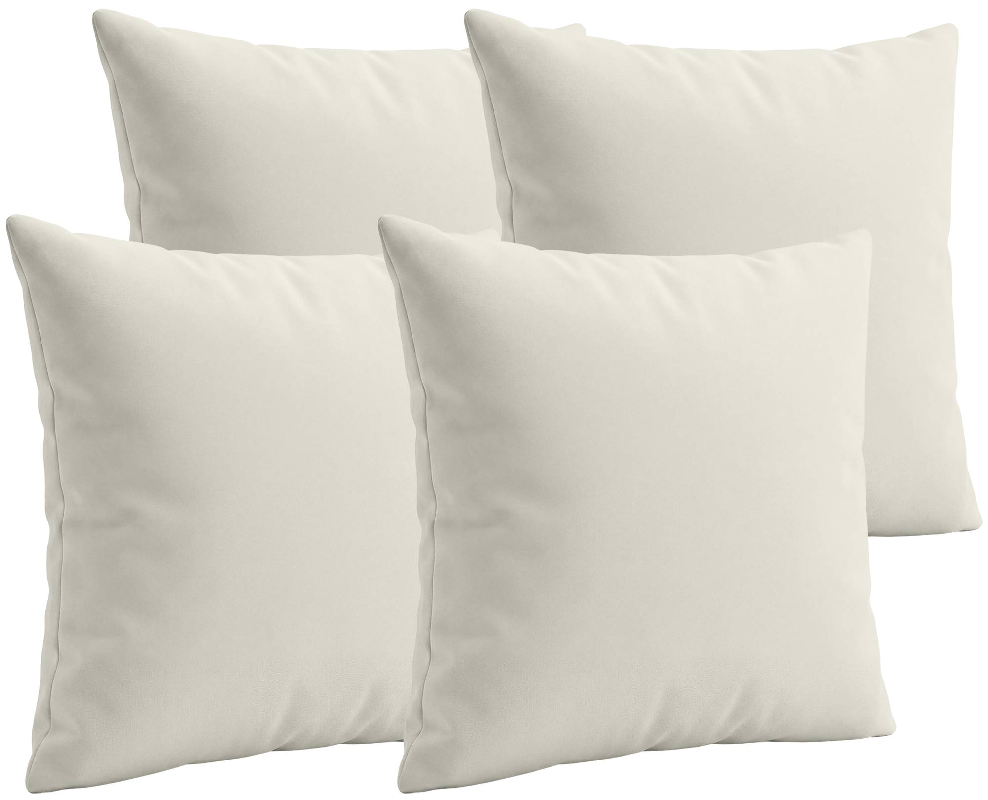 CLP Kissenbez&uuml;ge 4er Set 45x45 cm, wasserabweisend f&uuml;r Gartenbank, Sofa und Couch, In- und Outdoor, waschbar mit Rei&szlig;verschluss, ohne F&uuml;llung 