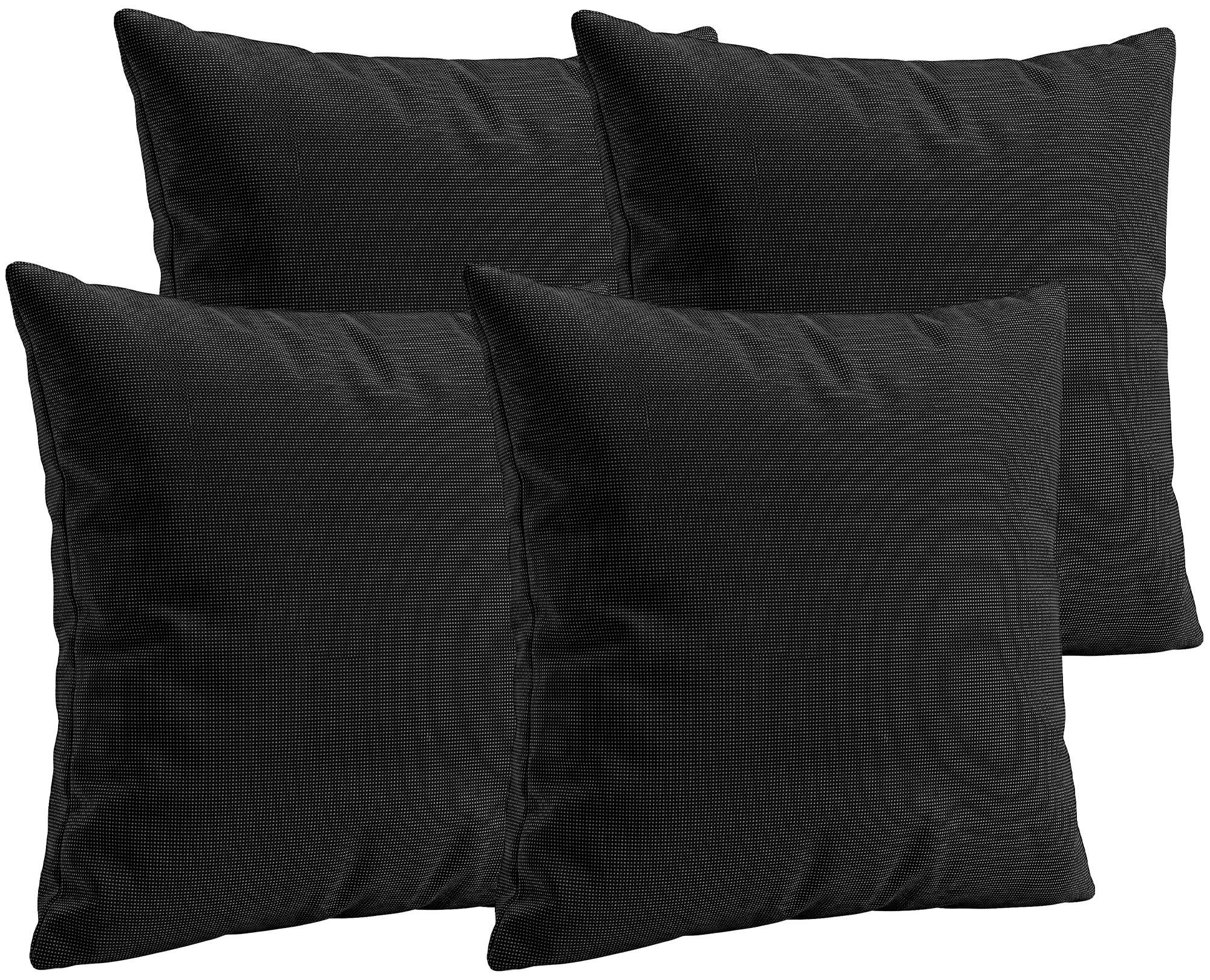 CLP Kissenbez&uuml;ge 4er Set 45x45 cm, wasserabweisend f&uuml;r Gartenbank, Sofa und Couch, In- und Outdoor, waschbar mit Rei&szlig;verschluss, ohne F&uuml;llung 