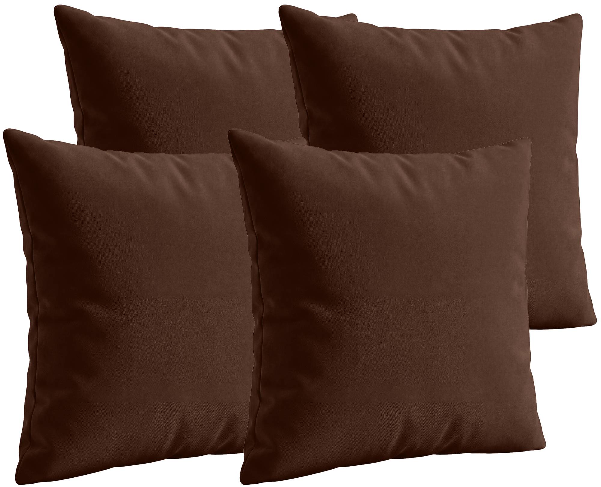 CLP Kissenbez&uuml;ge 4er Set 45x45 cm, wasserabweisend f&uuml;r Gartenbank, Sofa und Couch, In- und Outdoor, waschbar mit Rei&szlig;verschluss, ohne F&uuml;llung 
