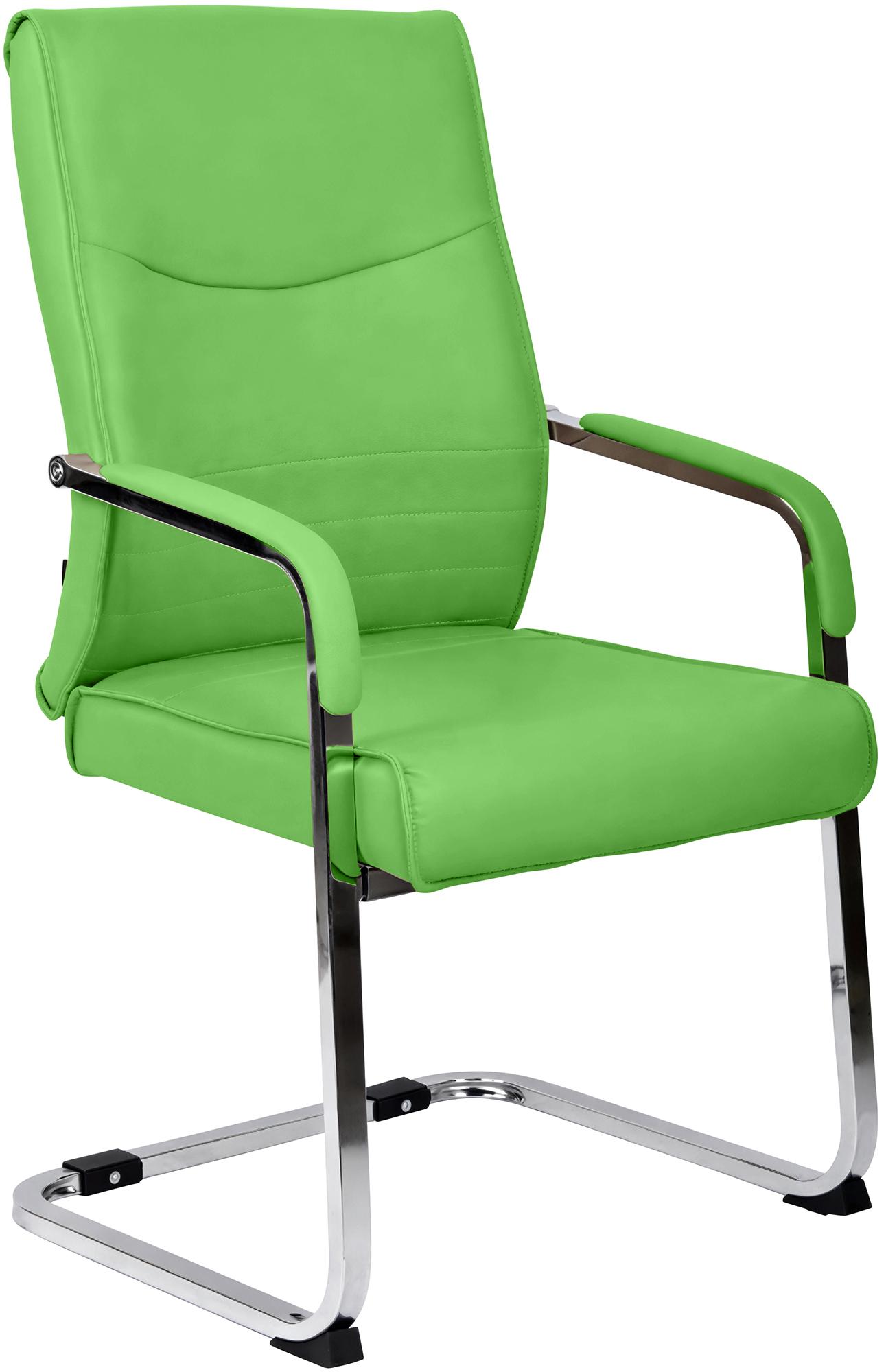 CLP Esszimmerstuhl ergonomisch Hobart, Freischwinger mit Armlehnen gepolstert, Metallgestell stabil, Konferenzstuhl modern 