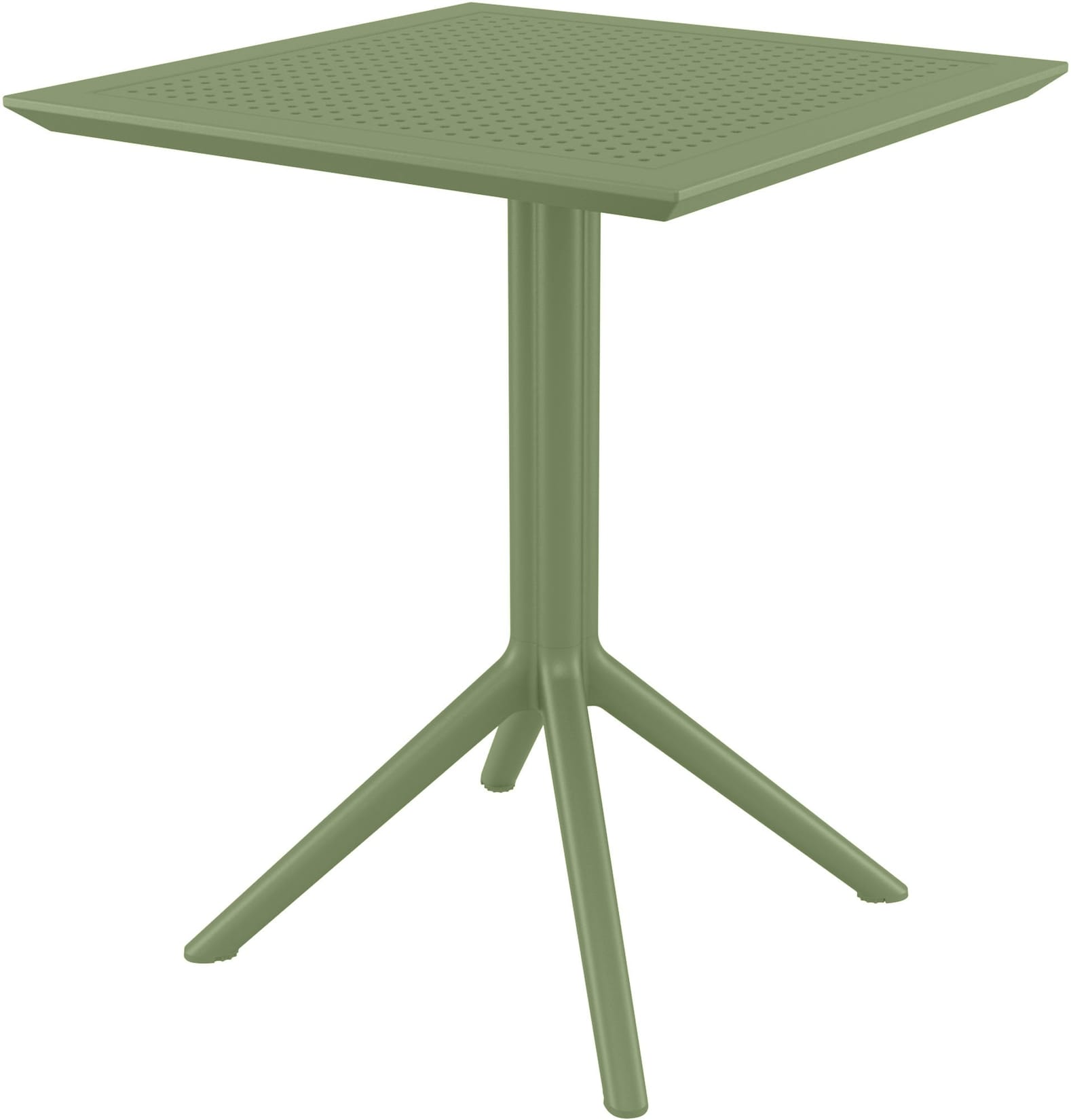 CLP Klapptisch wetterfest Sky, platzsparender Gartentisch rund oder eckig, Balkontisch klappbar aus Kunststoff für Balkon,Terrasse und …