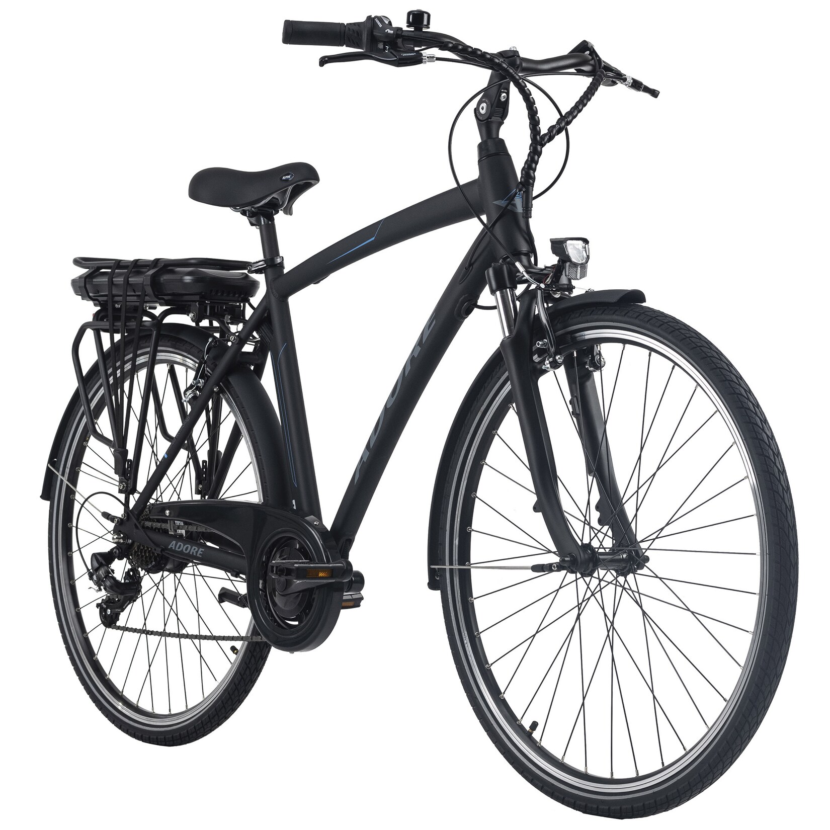 Pedelec E-Bike Cityfahrrad 28'' Adore Versailles schwarz-blau