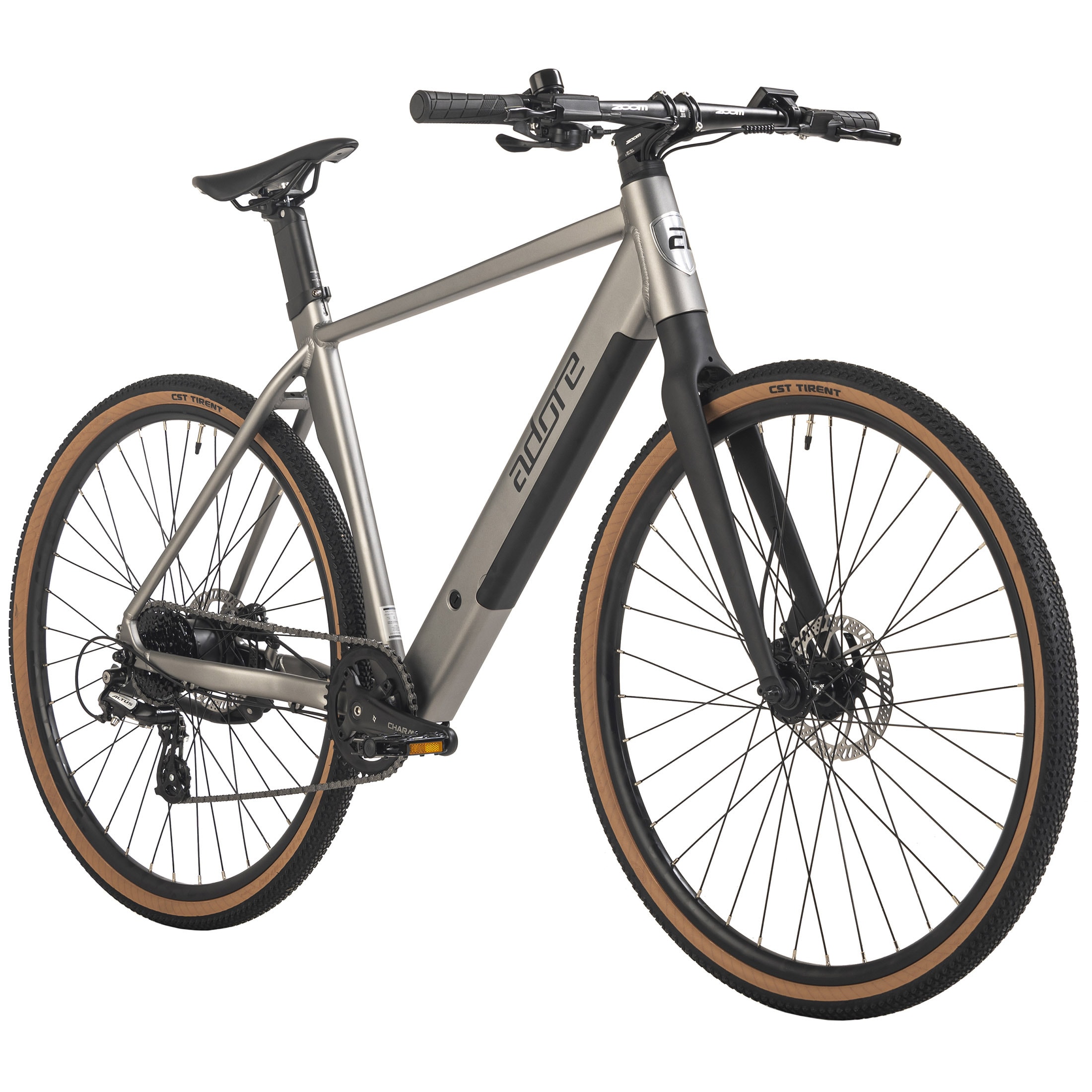 Adore ADORE E-Citybike 28" Alu Urban Bike Stadtfahrrad UBR-770 Heckmotor 30NM / 10Ah Stahlgrau matt 