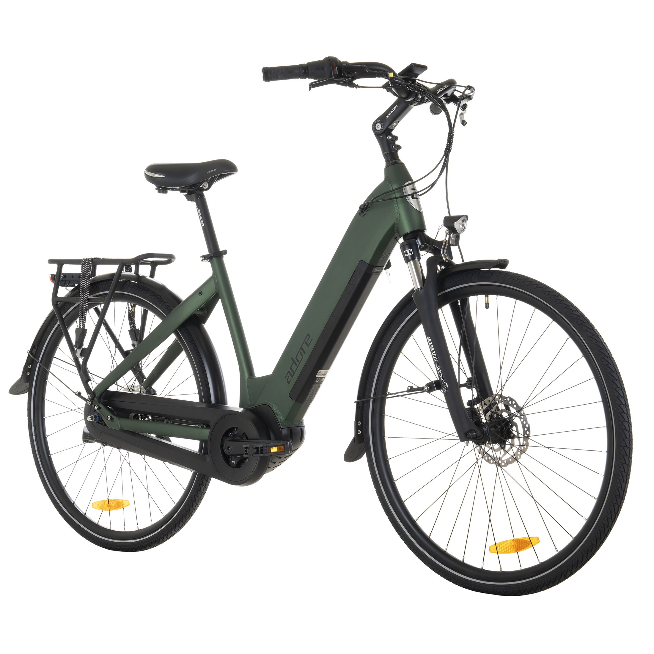 Adore ADORE E-Citybike 28" Alu Cityfahrrad CX-280 Mittelmotor 60NM / 15Ah British Green matt 