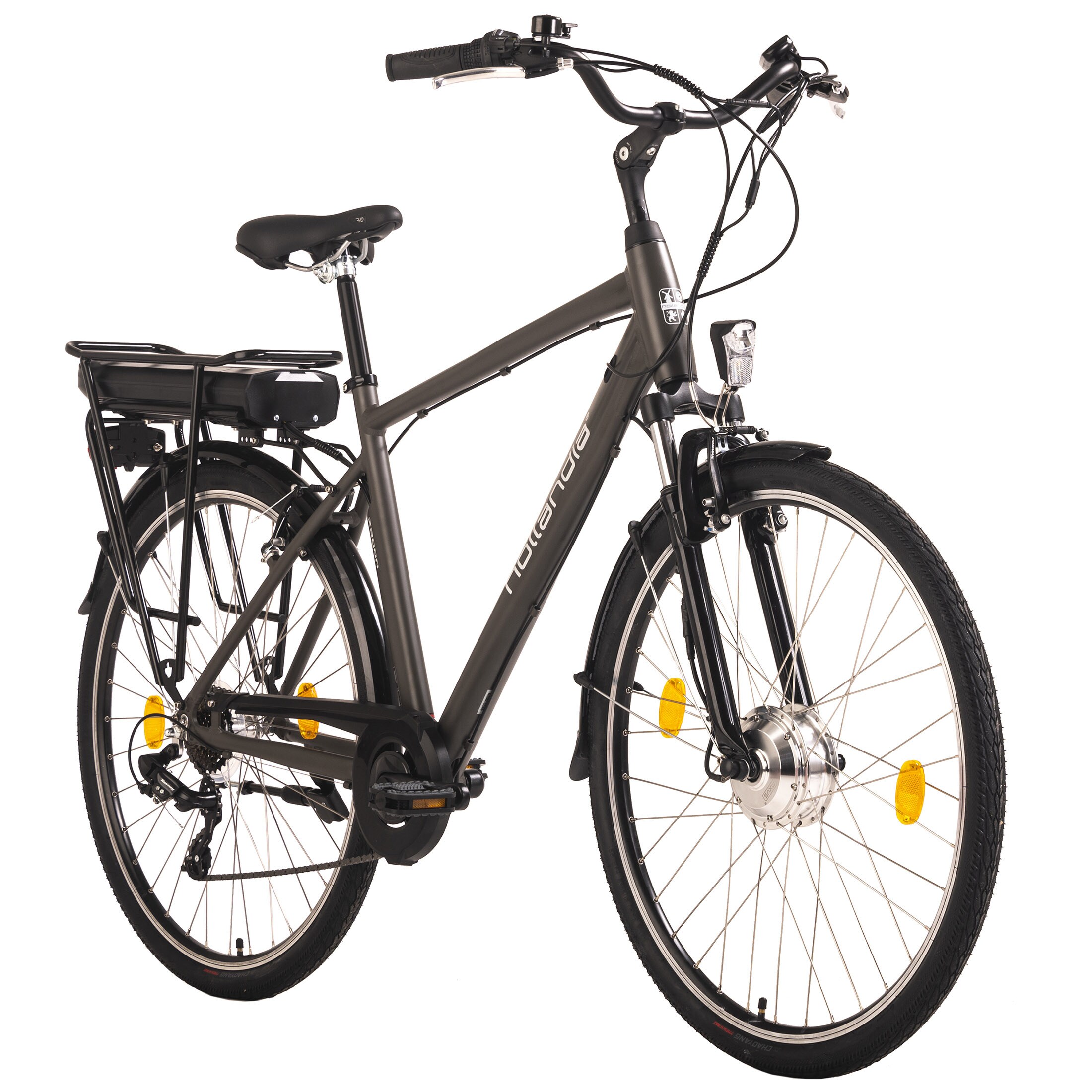 Hollandia E-Citybike Herren 28'' Hollandia Zagon Grau 6&nbsp;G&auml;nge 