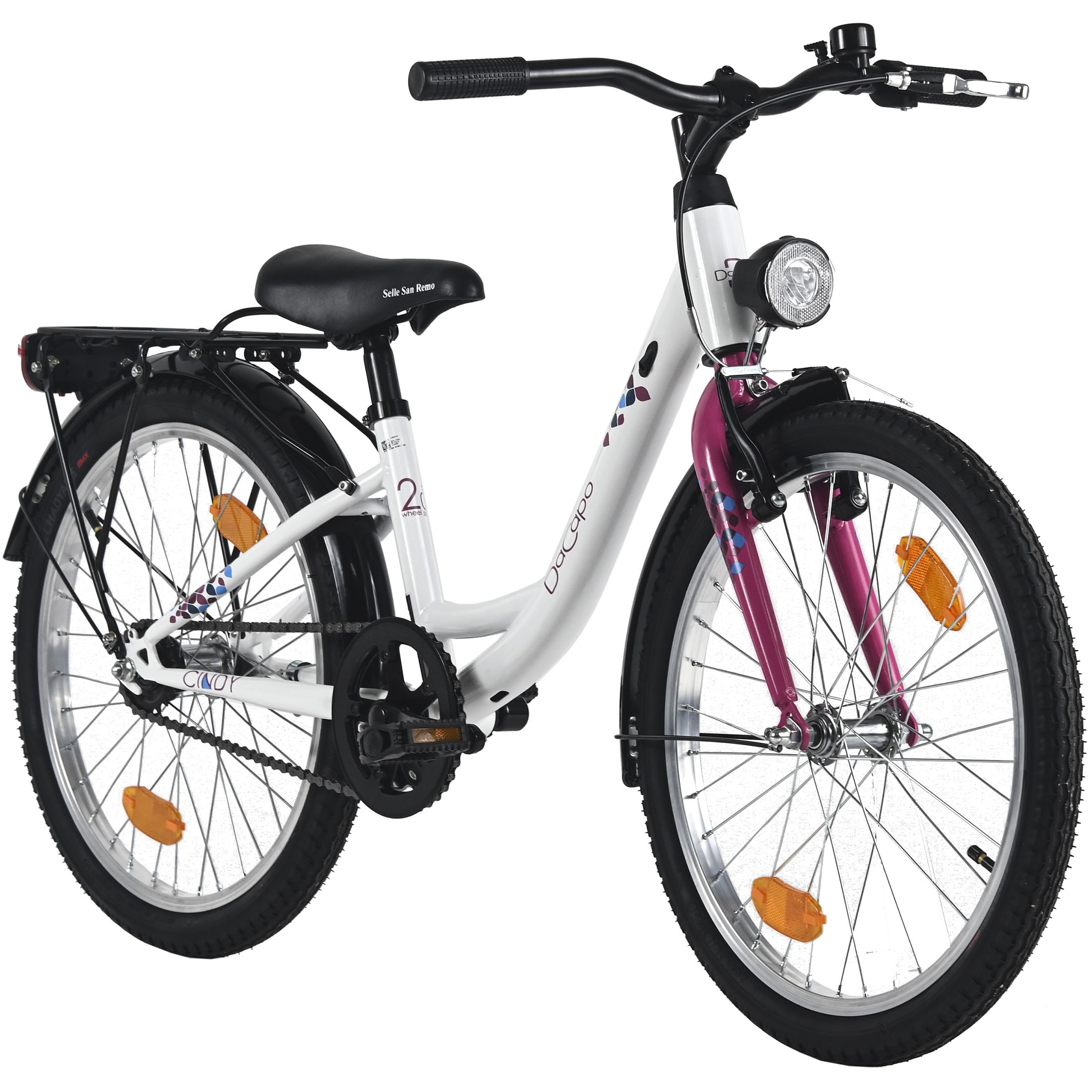Dacapo DaCapo Kinderfahrrad 20" Cindy 1 Gang RH 27 cm mit Beleuchtung - Ab 6 Jahre 