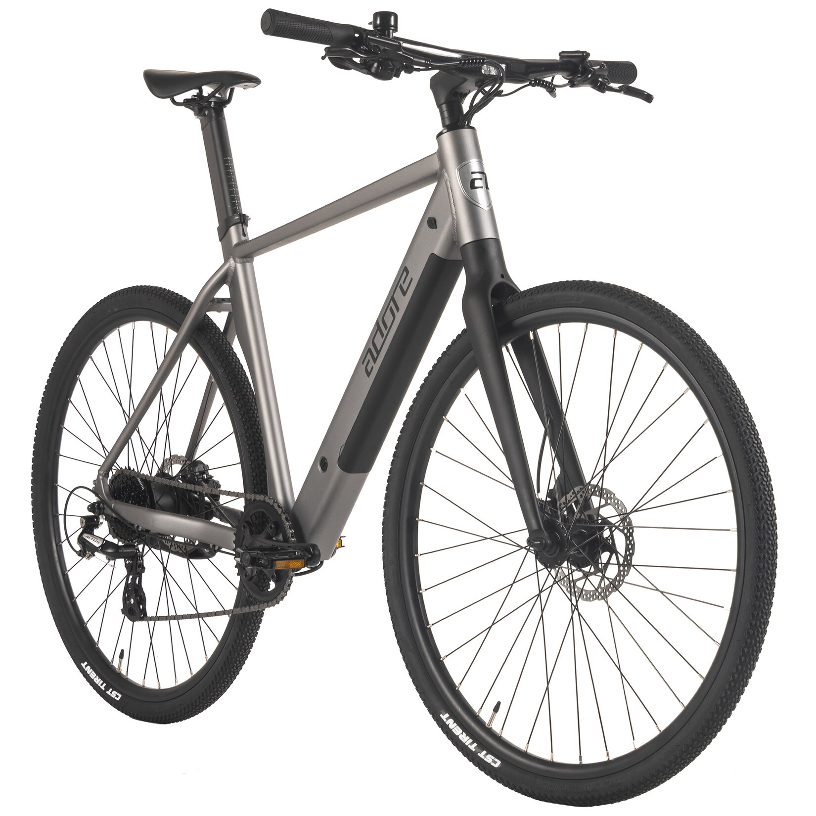 ADORE E-Citybike 28" Alu Urban Bike Stadtfahrrad UBR-770 Heckmotor 35NM / 9,8Ah Stahlgrau