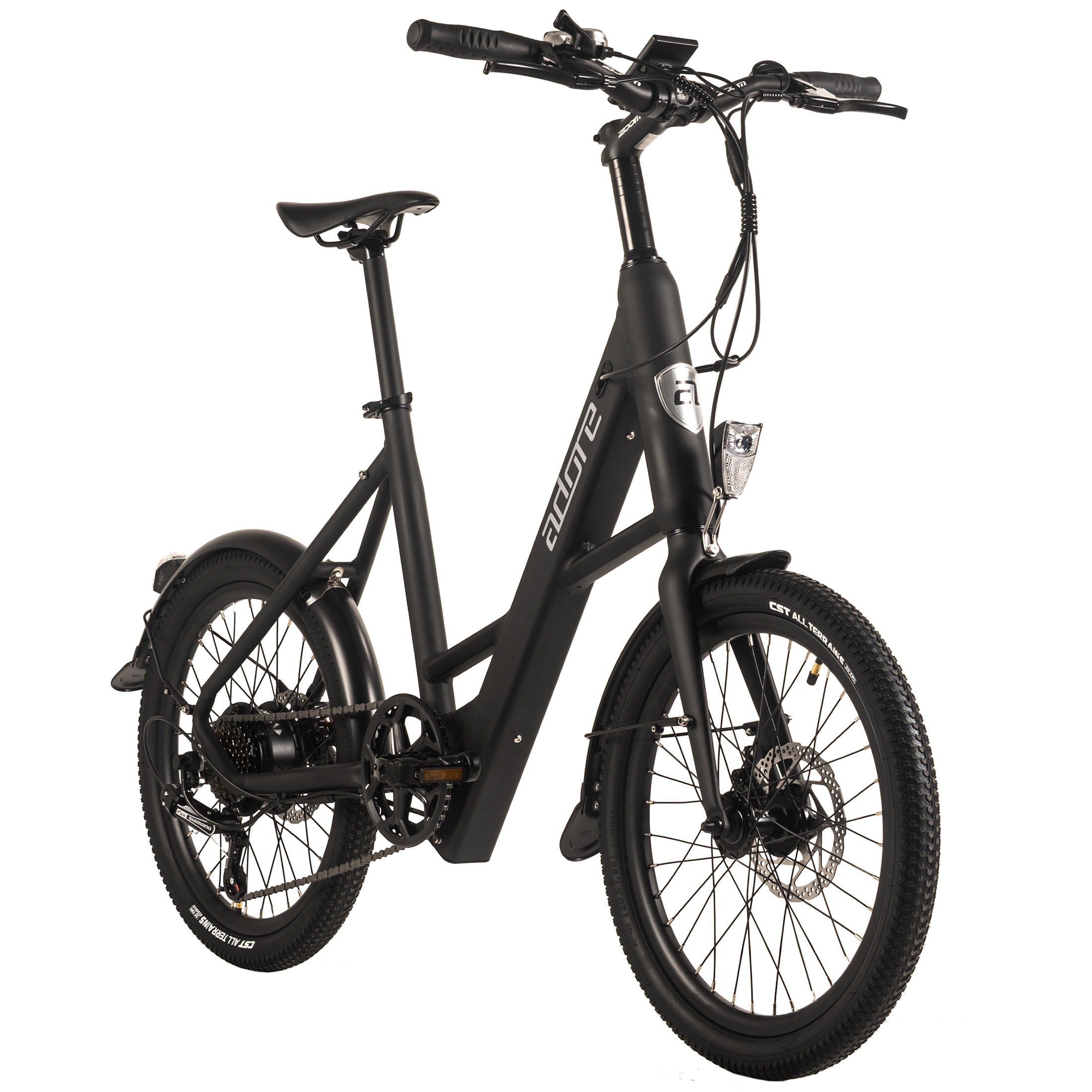 Adore ADORE E-Citybike 20" Alu Kompaktfahrrad C-200 Compact Bike Heckmotor 45NM / 10,4Ah Schwarz 