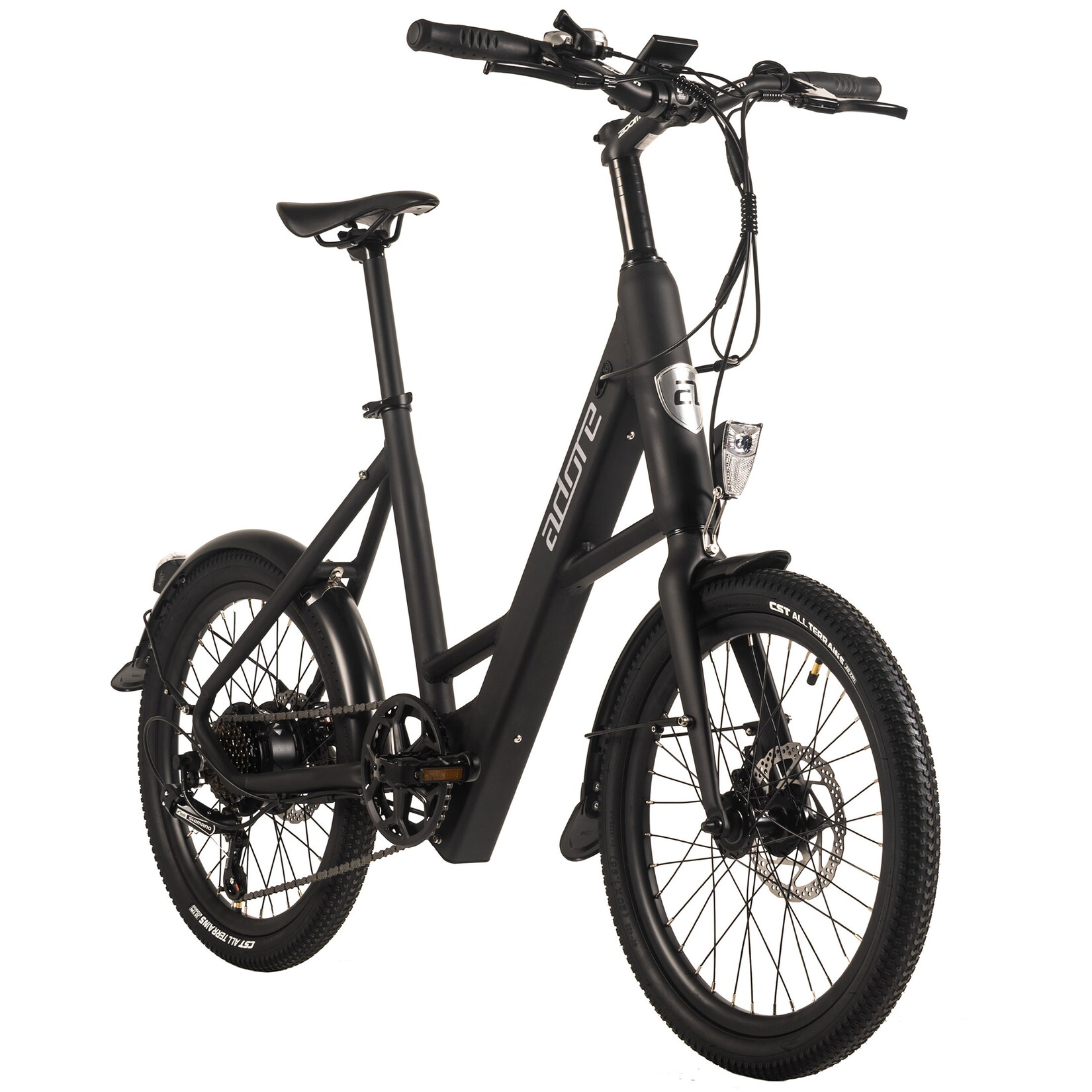 ADORE E-Citybike 20" Alu Kompaktfahrrad C-200 Compact Bike Heckmotor 45NM / 10,4Ah Schwarz