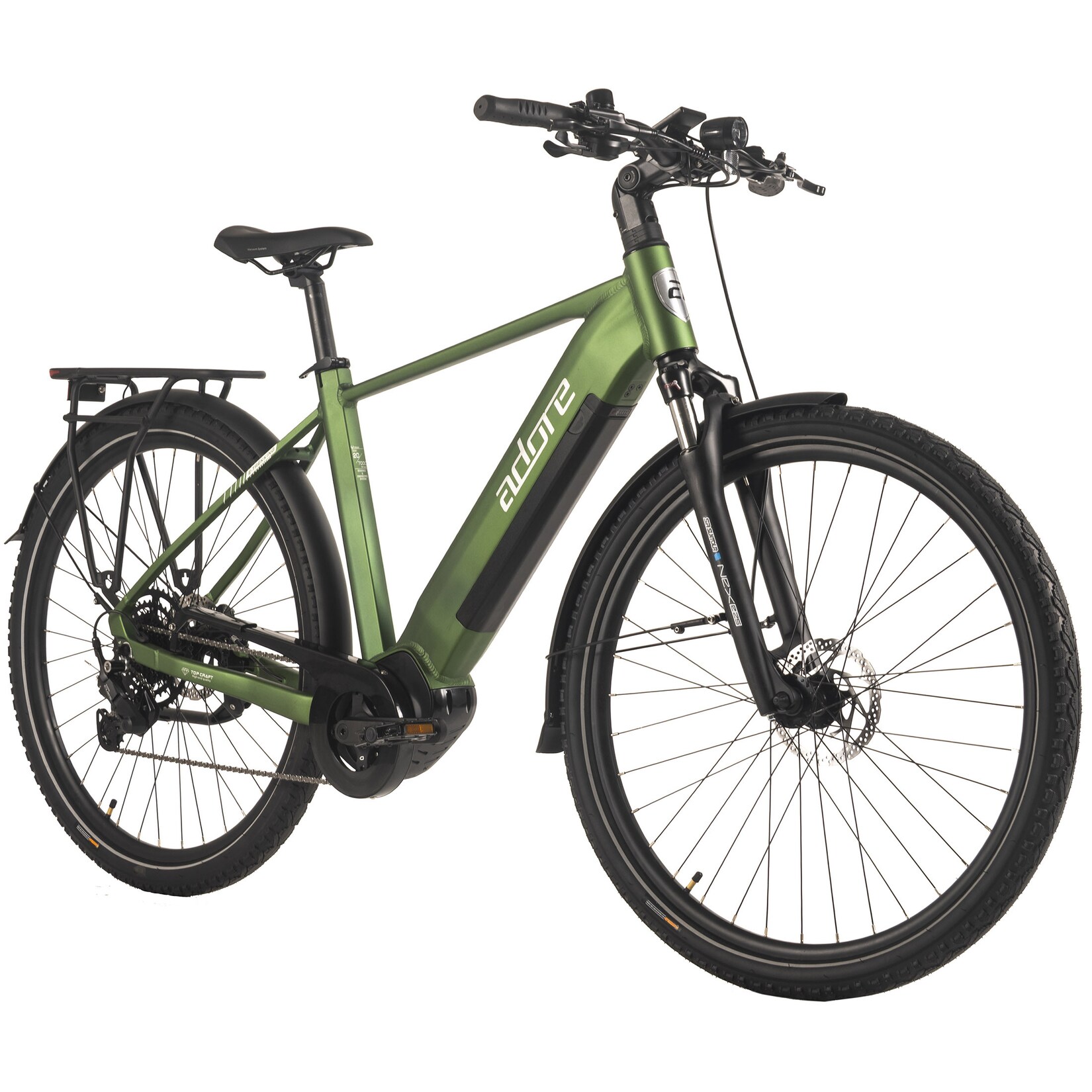 Adore ADORE E-Trekkingbike 28" Alu Trekking E-Bike ATX-670 Mittelmotor 60NM / 15Ah Grün