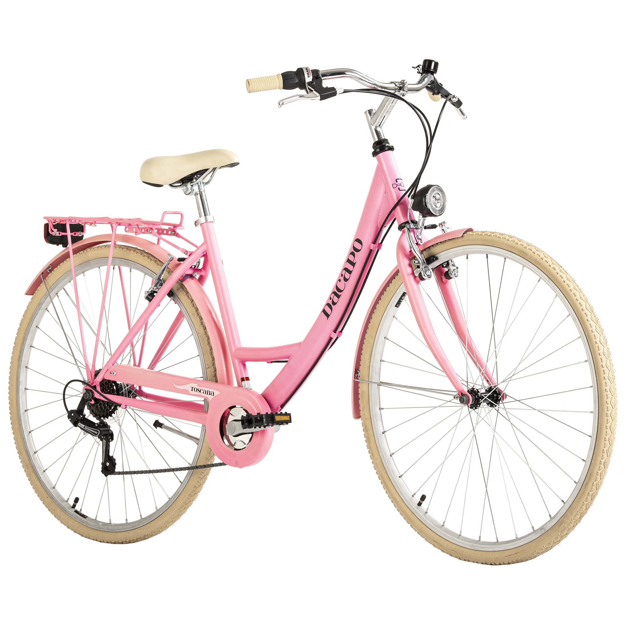 Dacapo DaCapo Damenfahrrad 28'' Toscana Damen Bike Vintage Rosa 6 G&auml;nge RH 48 cm 
