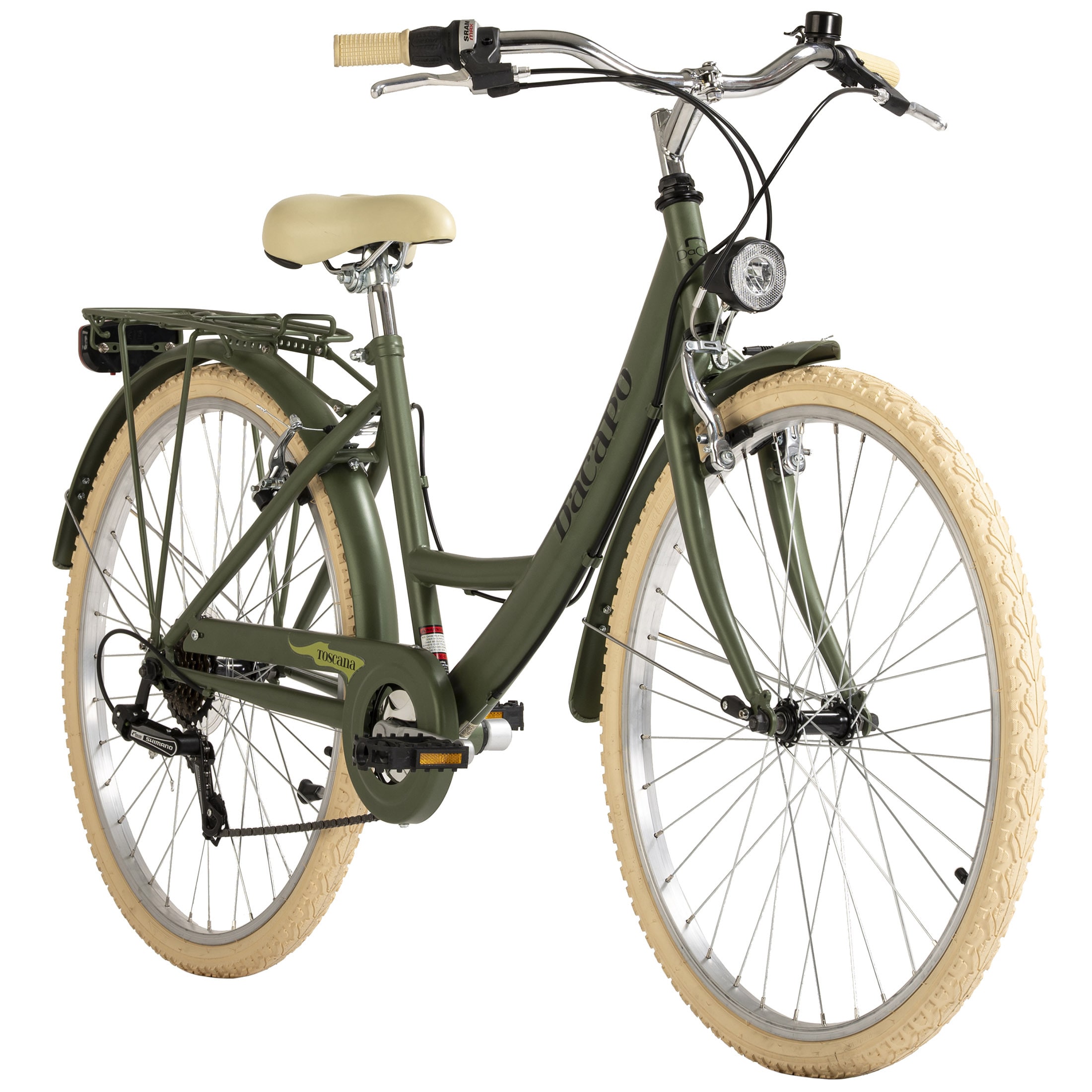 Dacapo DaCapo Damenfahrrad 26'' Toscana Damen Bike Gr&uuml;n Oregano 6 G&auml;nge RH 41 cm 