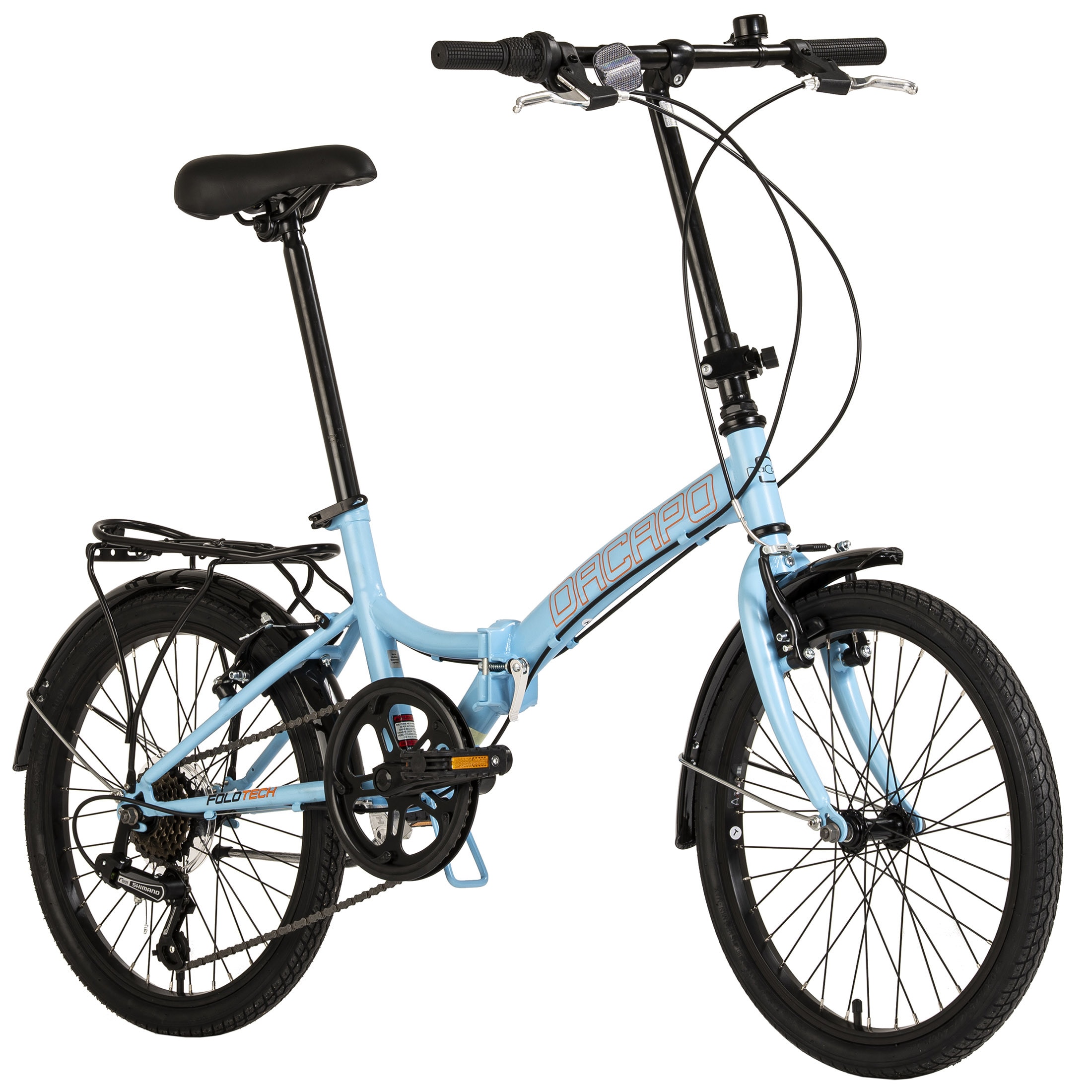 Dacapo DaCapo Faltrad 20'' Foldtech Klapprad 6 G&auml;nge RH 32 cm 