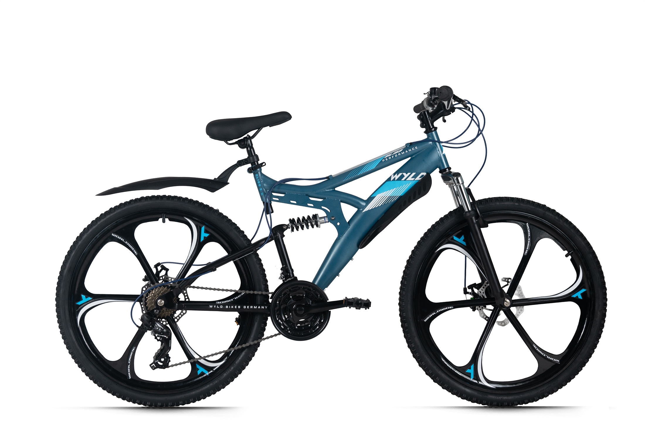 WYLD WYLD Mountainbike Fully 26'' Bliss schwarz-gelb 21 G&auml;nge RH 47 cm Magnesium-Laufr&auml;der 