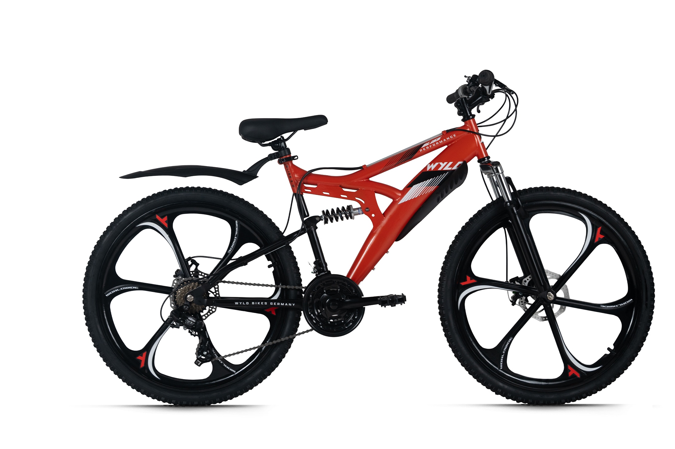 WYLD WYLD Mountainbike Fully 26'' Bliss schwarz-gelb 21 G&auml;nge RH 47 cm Magnesium-Laufr&auml;der 