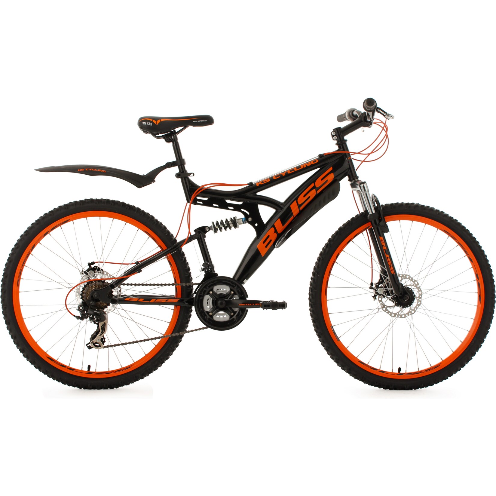 KS Cycling Fully Mountainbike Bliss 26 Zoll schwarz-orange 