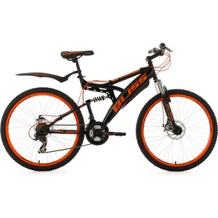 KS Cycling Fully Mountainbike Bliss 26 Zoll schwarz-orange 
