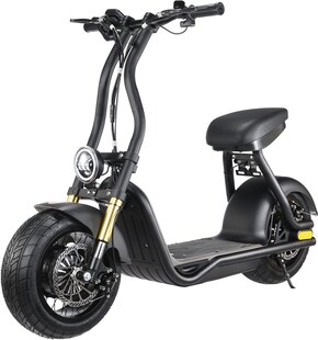ENEWAY COCO Wave-S 1000W 48V Fatwheel LowRider Scooter mit Strassenzulassung 45 km/h BLACK 
