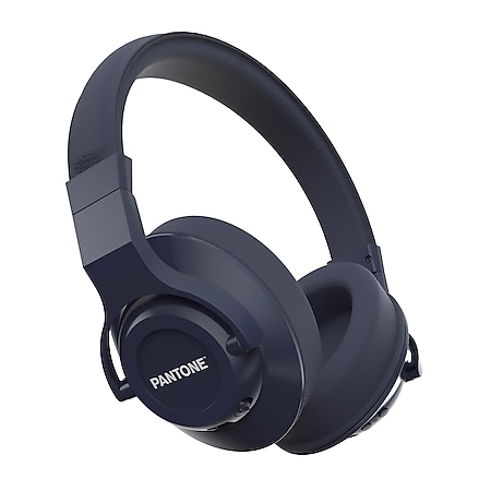 PANTONE ANC Bluetooth Kopfhörer navy | extra Komfort durch verstellbaren Bügels und weiche Ohrpolster | Active Noise Cancellation 