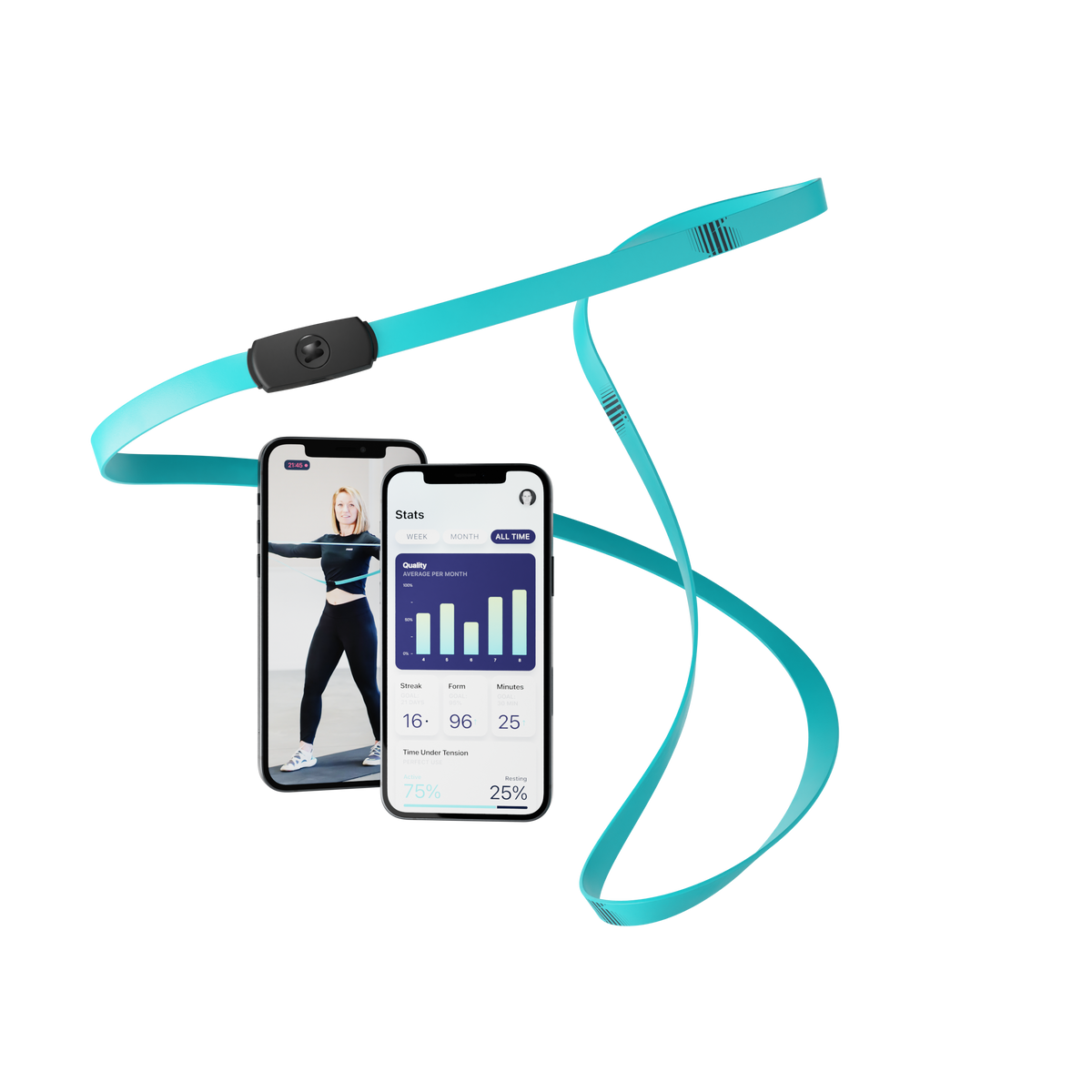 STRAFFR Sport Fitness Band mit App medium 