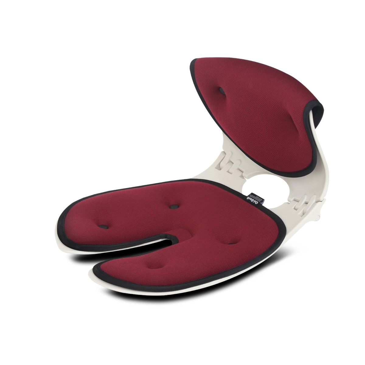 ORI-BACK Ergo Sitz tragbar faltbar Weinrot 