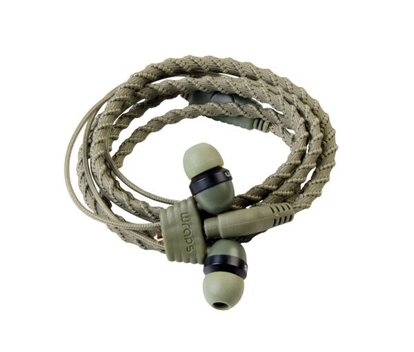 wraps Armband in-ear Kopfh&ouml;rer Camogr&uuml;n mit Mikro 