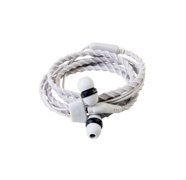 wraps Armband in-ear Kopfh&ouml;rer silber mit Mikro 