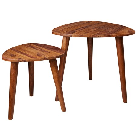 FineBuy 2er Set Beistelltisch Sheesham Holz Massiv Wohnzimmer Tisch  Couchtisch bei Marktkauf online bestellen